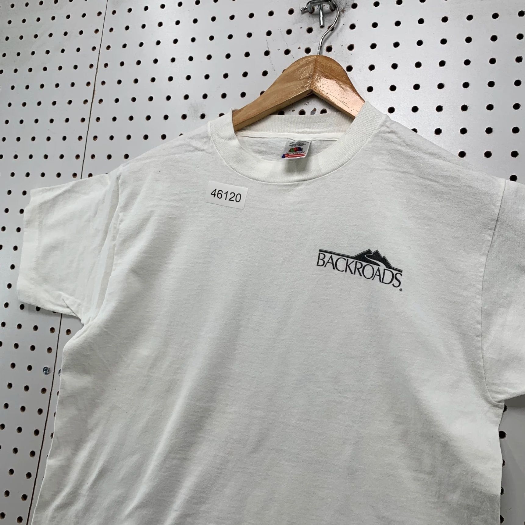Fruit Of The Loom VINTAGE Fruit of the Loom Shirt Mens M White USA Backroads City Backroads USA City Shirt Mens Medium White Single Stitch Made USA Size US M / EU 48-50 / 2 - 6 Thumbnail