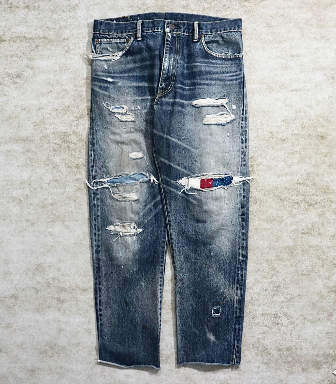 Visvim Visvim Journeyman Tacked Crash Denim Pants Size US 34 / EU 50 - 1 Thumbnail
