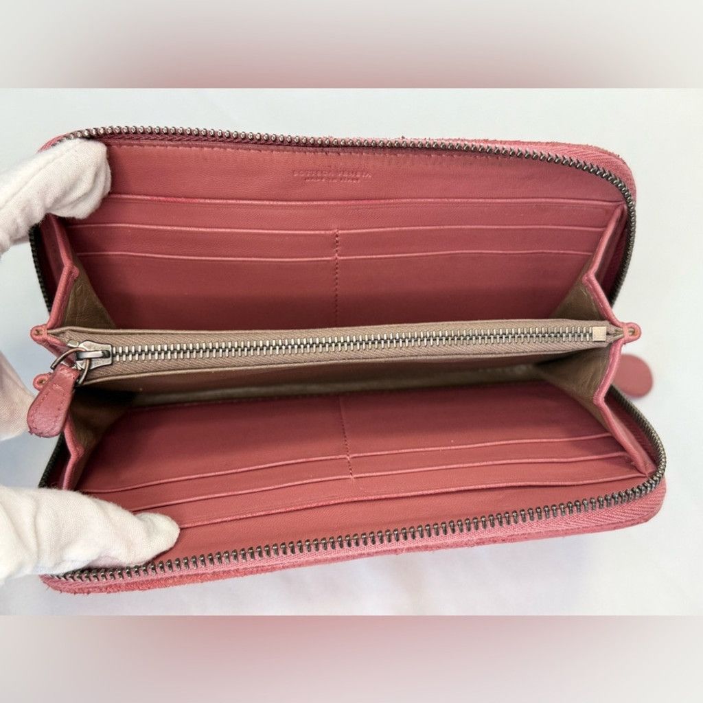 Bottega Veneta Rose Zip Around Wallet