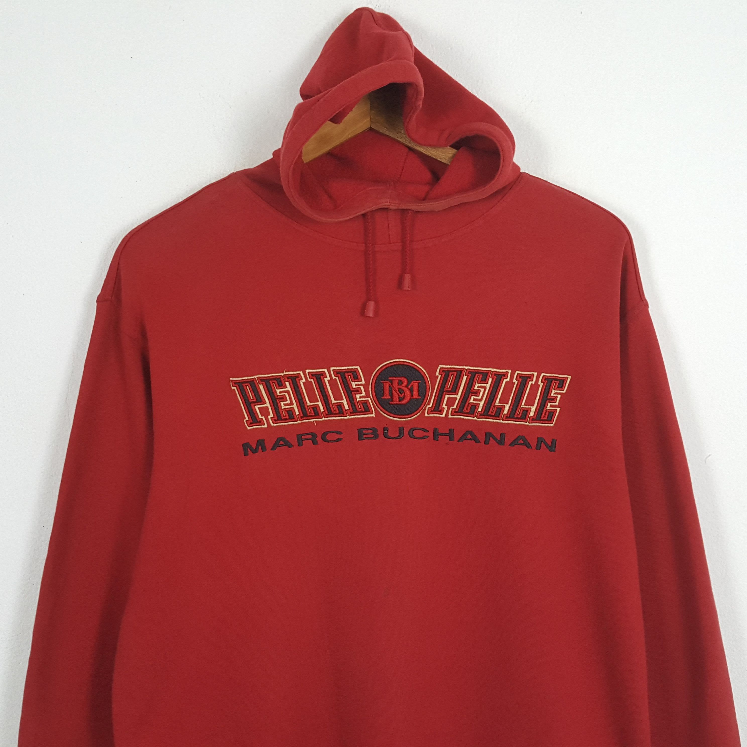 Marc Buchanan × Pelle Pelle × Vintage Vintage PELLE PELLE MARC BUCHANAN Streetwear Style Hoodies Size US XL / EU 56 / 4 - 2 Thumbnail