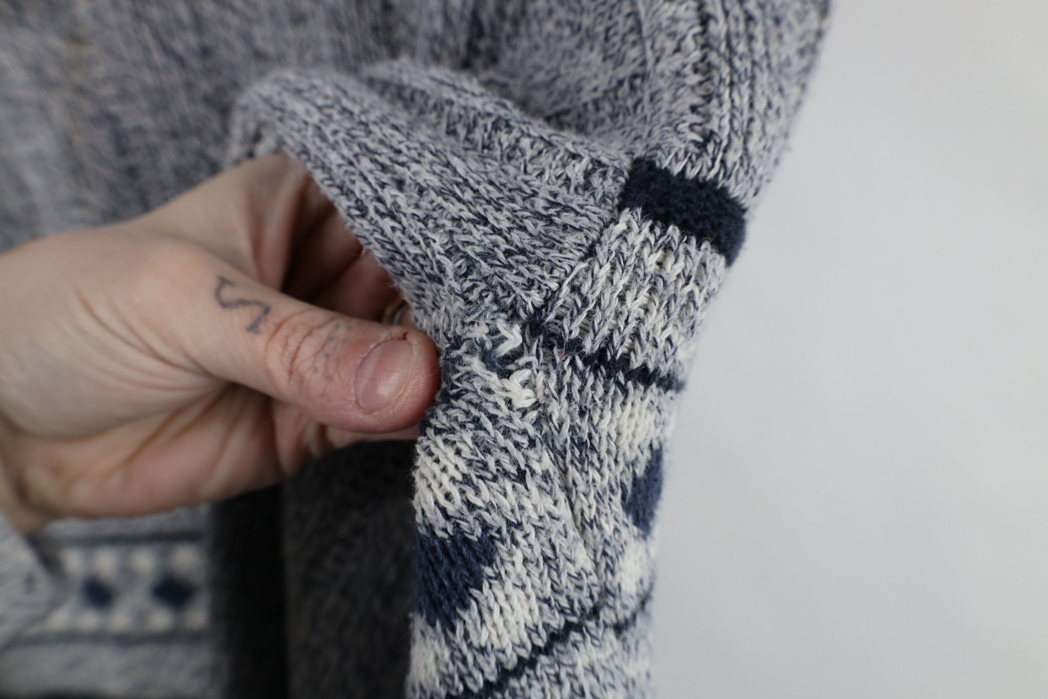 Vintage Vintage 90s Streetwear Fair Isle Ribbed Knit Sweater USA Size US L / EU 52-54 / 3 - 8 Thumbnail
