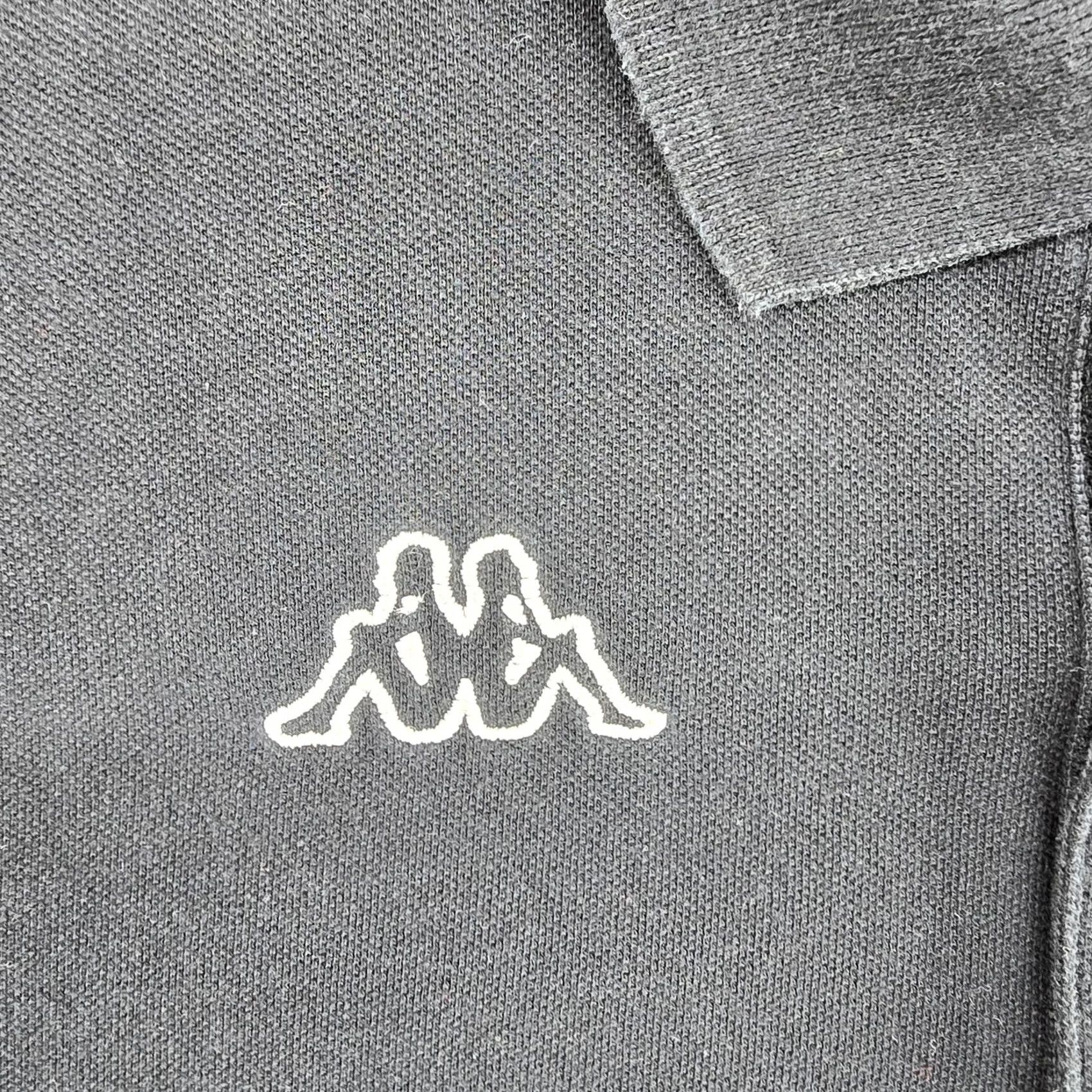 Kappa Kappa Mens Black Cotton Polo Shirt Large Short Sleeve Logo L Size US L / EU 52-54 / 3 - 7 Thumbnail