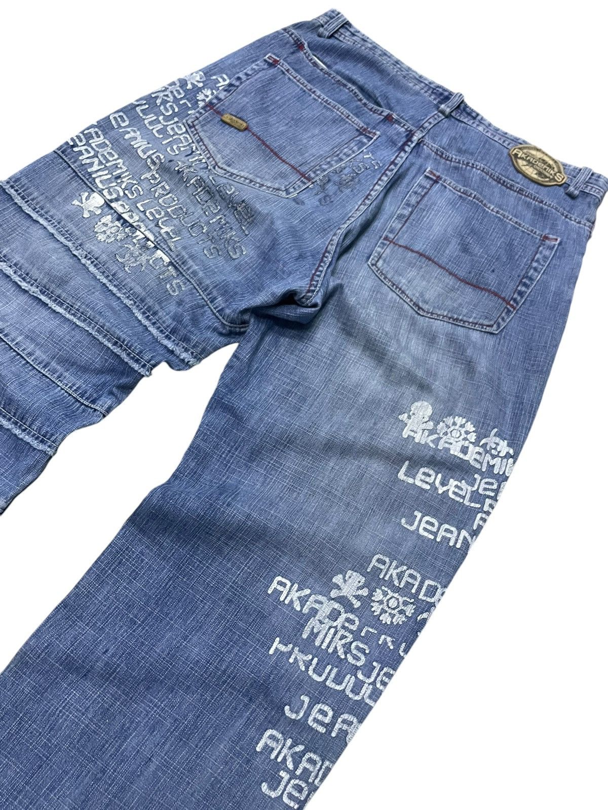 Akademiks × JNCO × Southpole Vintage Akademiks layered Paneled Poems Baggy Loose Jeans Size US 34 / EU 50 - 4 Thumbnail