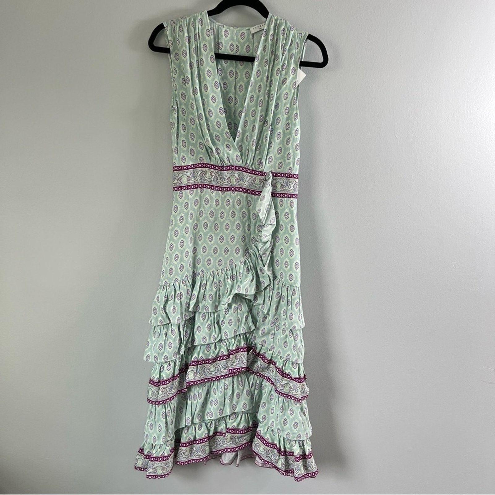 Sandro NWT Sandro Paris Ruffle Tiered Midi Dress Sleeveless Size S / US 4 / IT 40 - 5 Thumbnail