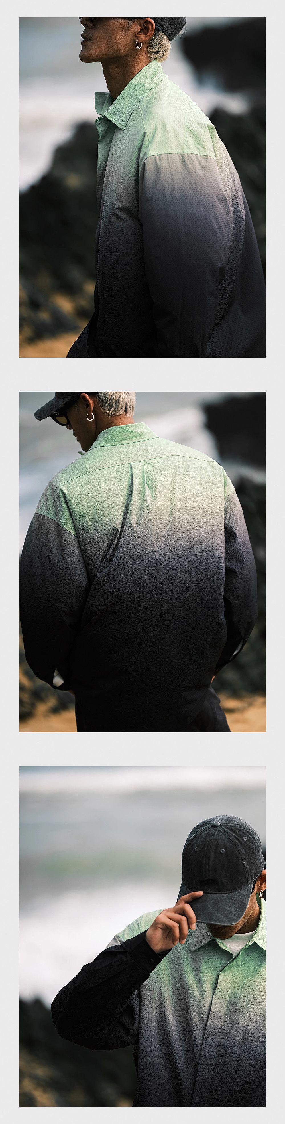 Other Ombre-Dyed Button Up Apple Green Shirt Size US M / EU 48-50 / 2 - 4 Thumbnail