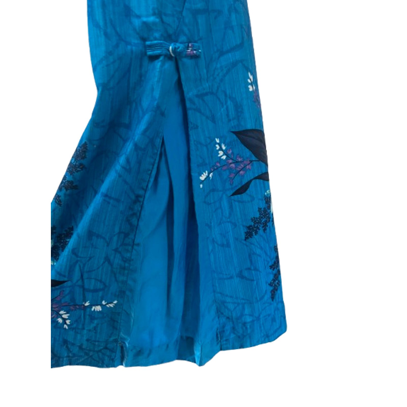Vintage Vintage Blue Floral Hawaiian Muu Muu Midi Dress M Pockets Size M / US 6-8 / IT 42-44 - 10 Thumbnail