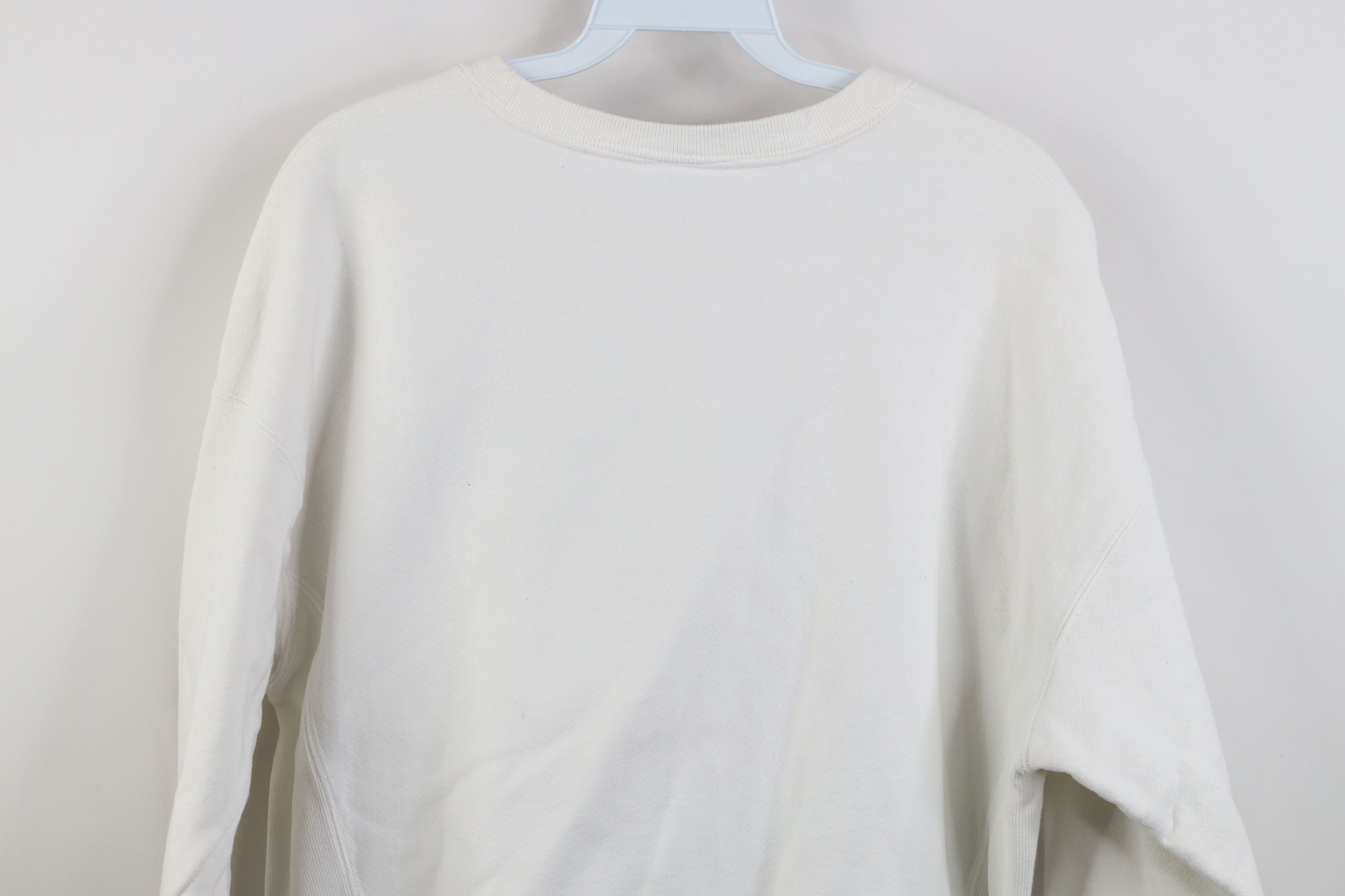 Champion Vintage Y2K Champion Reverse Weave Heavy Sweatshirt White Size M / US 6-8 / IT 42-44 - 13 Thumbnail