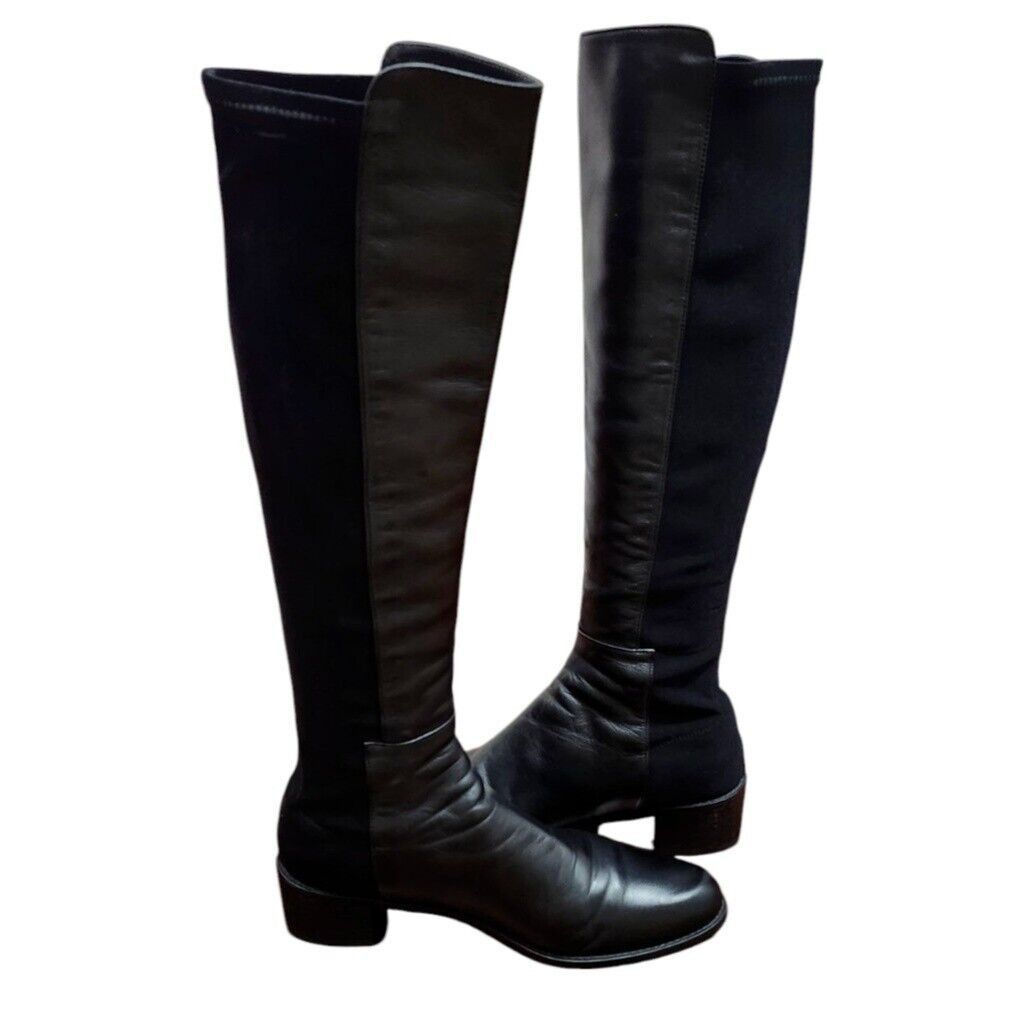 Stuart Weitzman STUART WEITZMAN Leather Knee High Black Riding Boots Size 8 Size US 8 / IT 38 - 11 Thumbnail