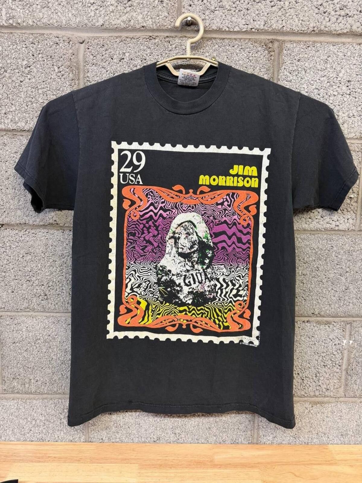 Vintage Jim Morrison Psychedelic Rock Band Graphic L Double Sided Size US L / EU 52-54 / 3 - 1 Thumbnail