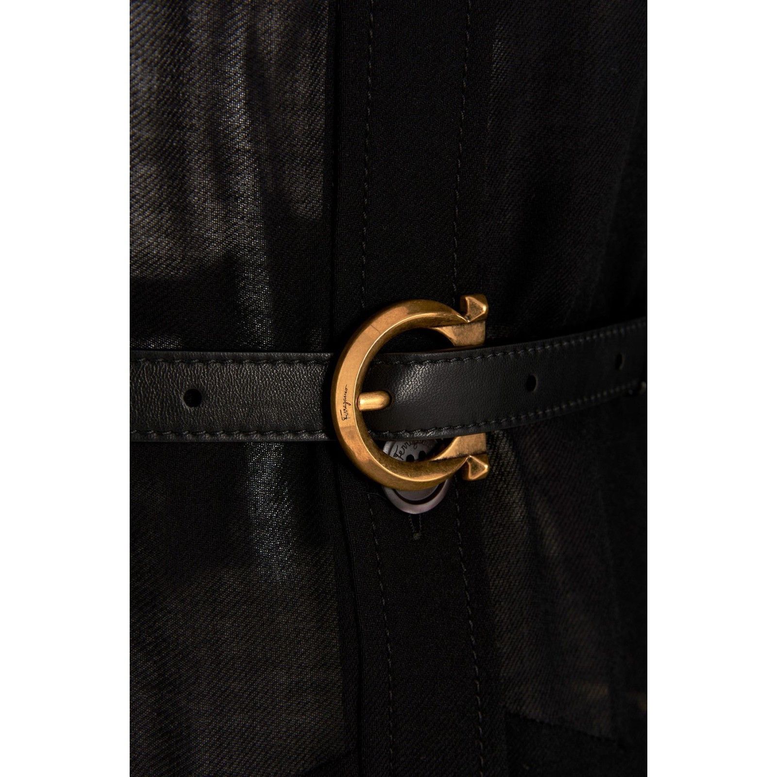 Salvatore Ferragamo FERRAGAMO Lightweight Black Wool Jacket New & Authentic (Wom Size S / US 4 / IT 40 - 5 Thumbnail