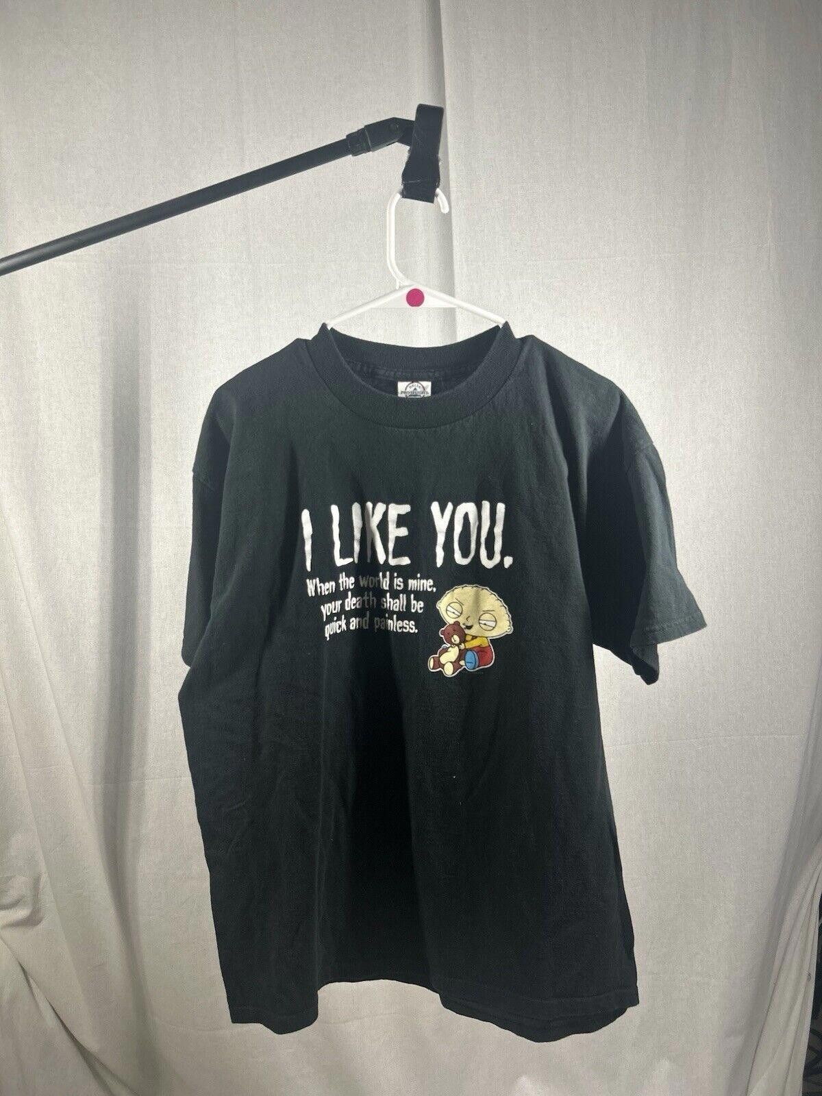 Delta VTG 2003 “I Like You; Death Wish” Stewie Griffin T-Shirt Size US L / EU 52-54 / 3 - 1 Thumbnail