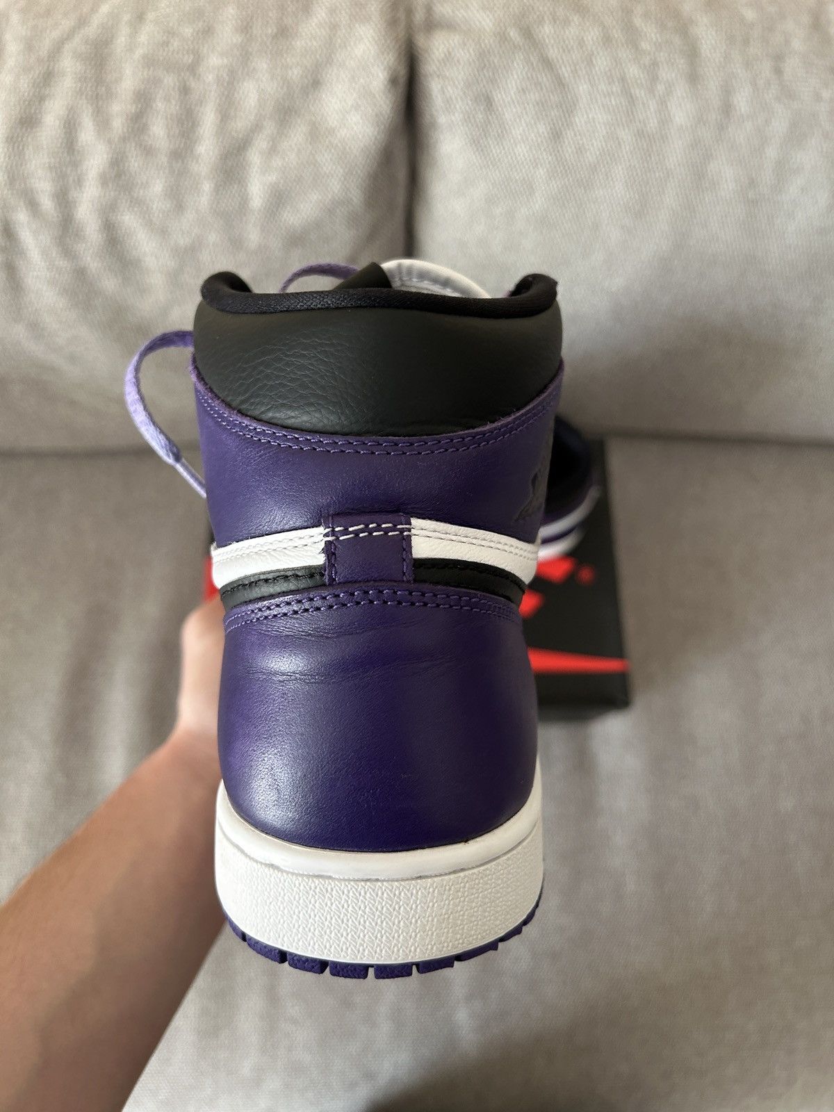 Jordan Brand × Nike Jordan 1 High Court Purple White Size US 10 / EU 43 - 5 Thumbnail