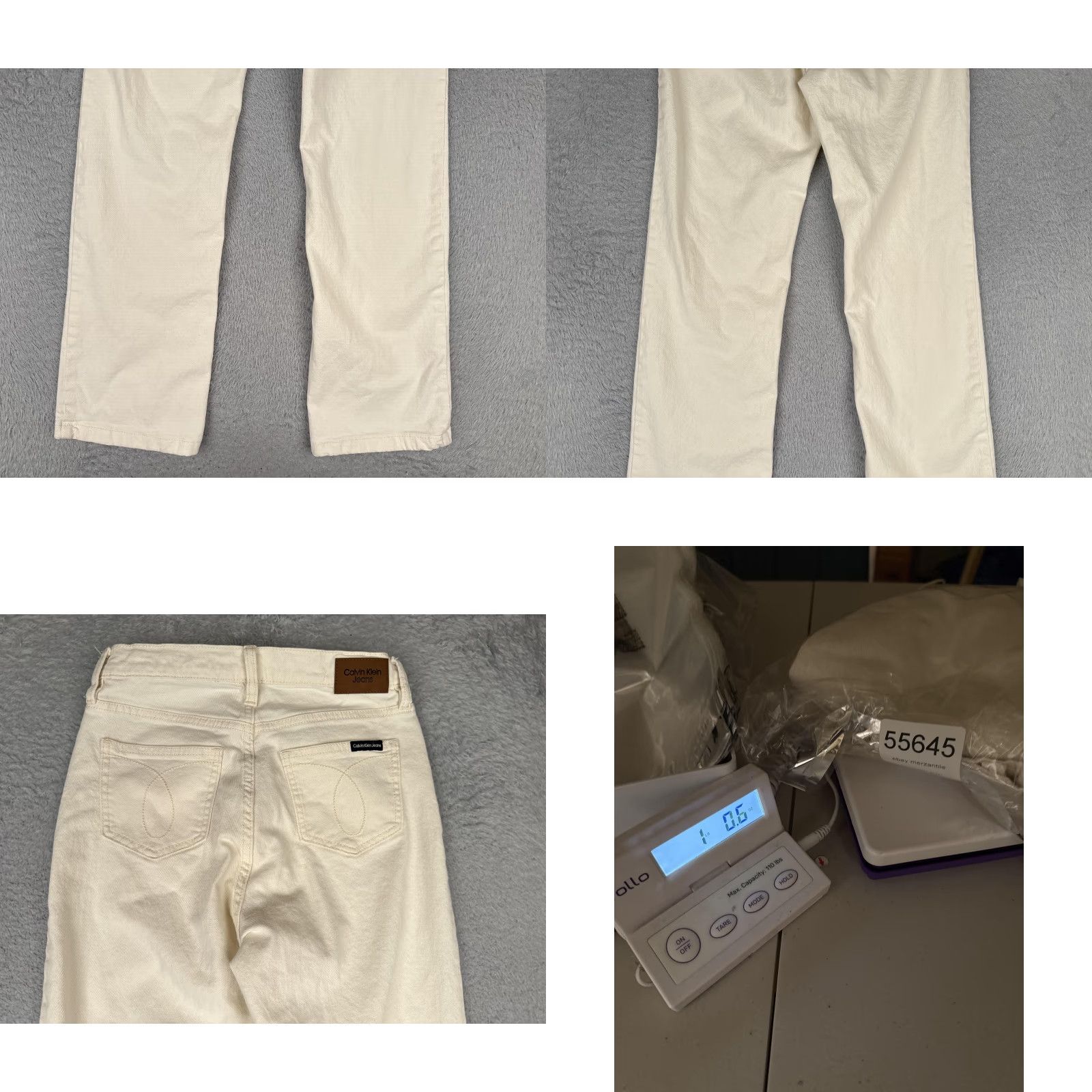 Calvin Klein Calvin Klein Jeans Jeans Straight Womens 4/27 White Mid Rise Stretch 26x30 Urban City College Size 27" / US 4 / IT 40 - 10 Thumbnail