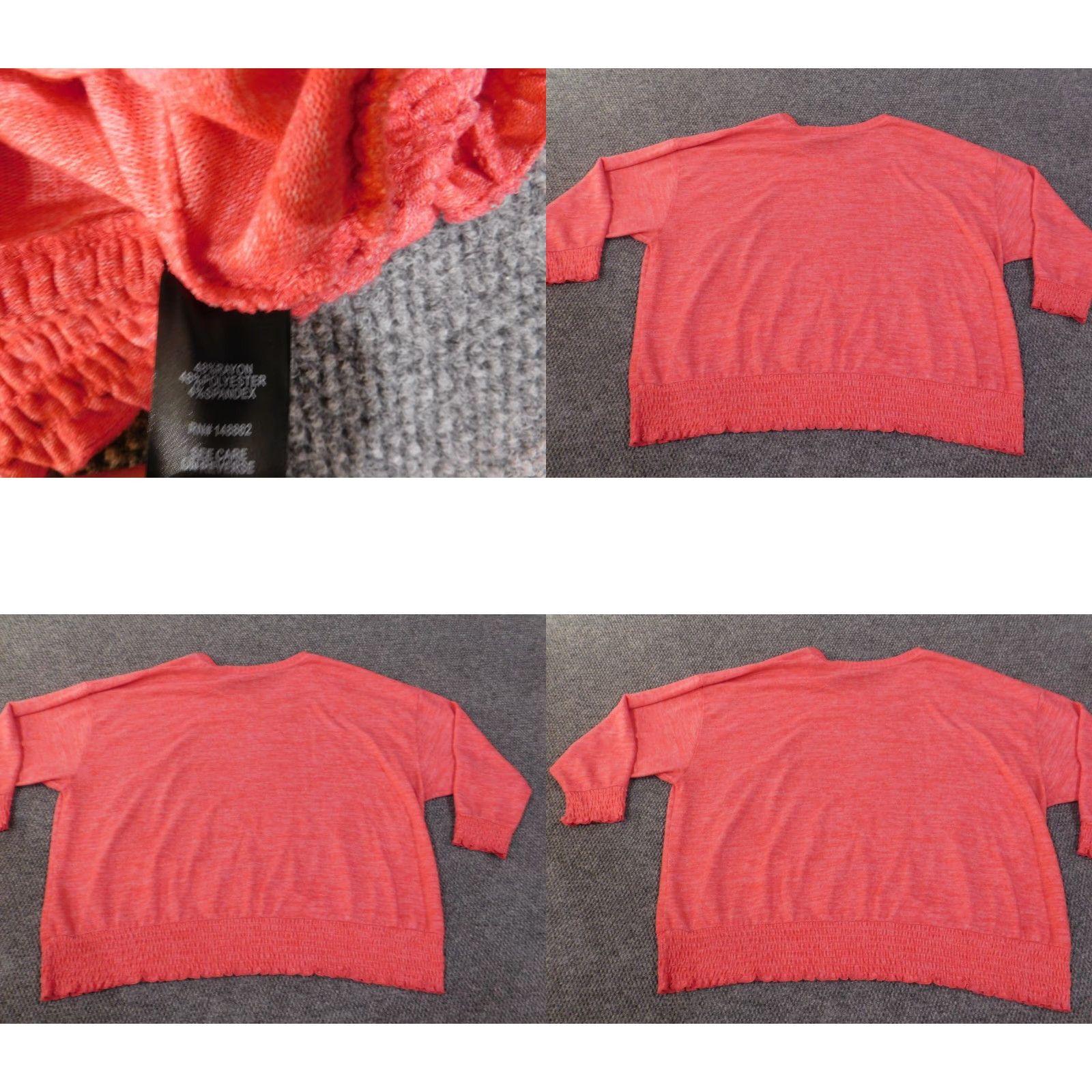 Torrid Torrid Sweater Cardigan Womens 5X Pink Polyester Rayon Knit Cable-Knit Raglan Long Sleeve Round Neck Plus Size Winter Stretch Size XXL / US 16-18 / IT 52-54 - 8 Thumbnail