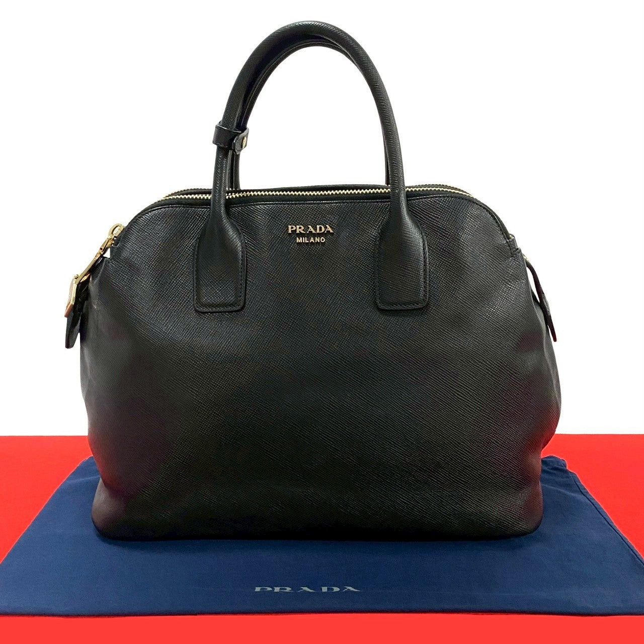 Prada Prada Handbag Black Leather Size ONE SIZE - 1 Thumbnail