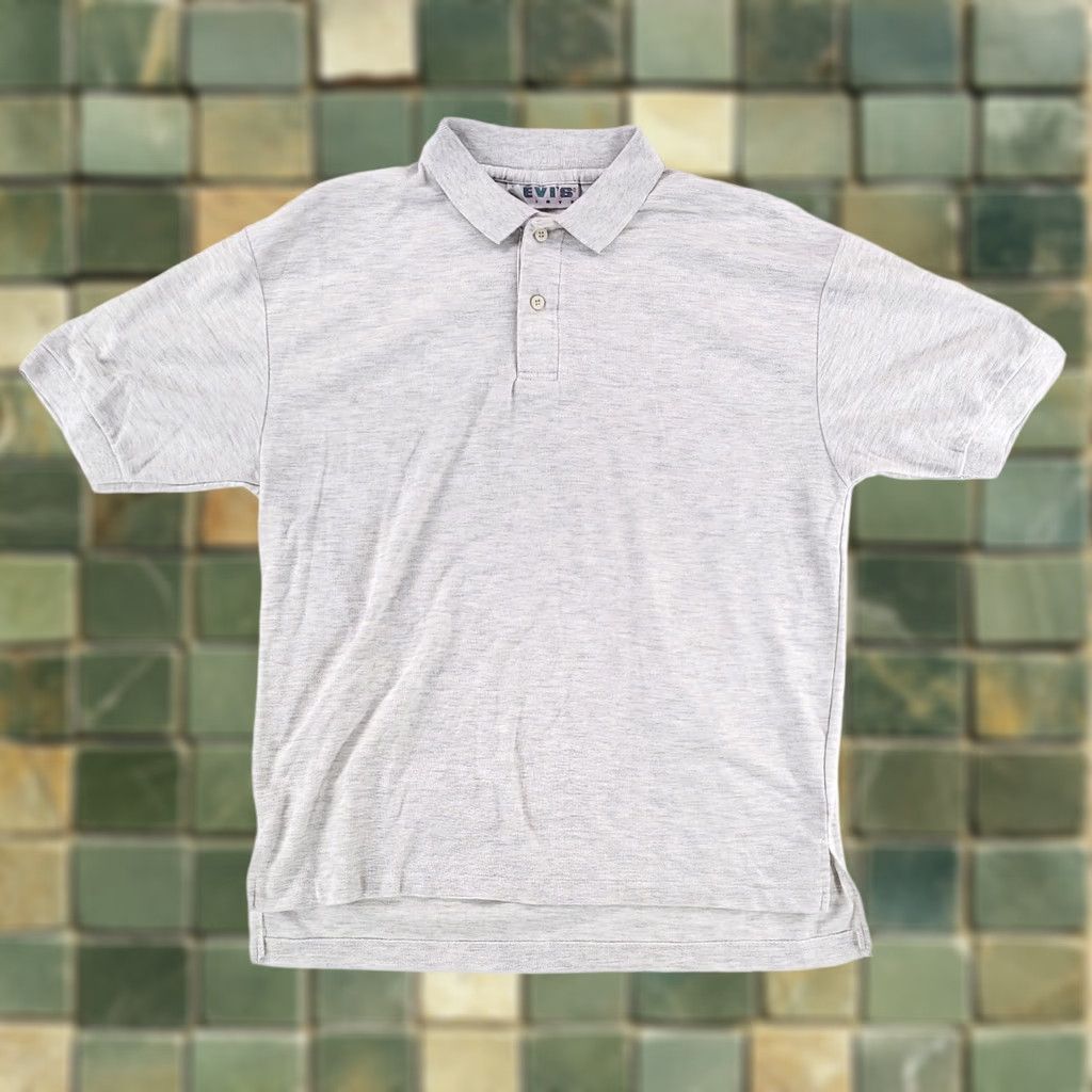 Levi's VINTAGE Levi's Polo Shirt Men's L White Gray Short Sleeve 90s Shirt Size US L / EU 52-54 / 3 - 1 Thumbnail