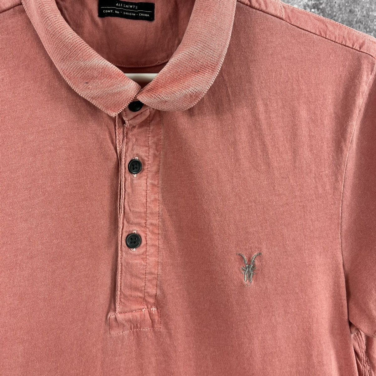 Allsaints × Vintage Allsaints Polo Tee 3Button Style Embroidery Small Logo Sz S Size US S / EU 44-46 / 1 - 2 Thumbnail