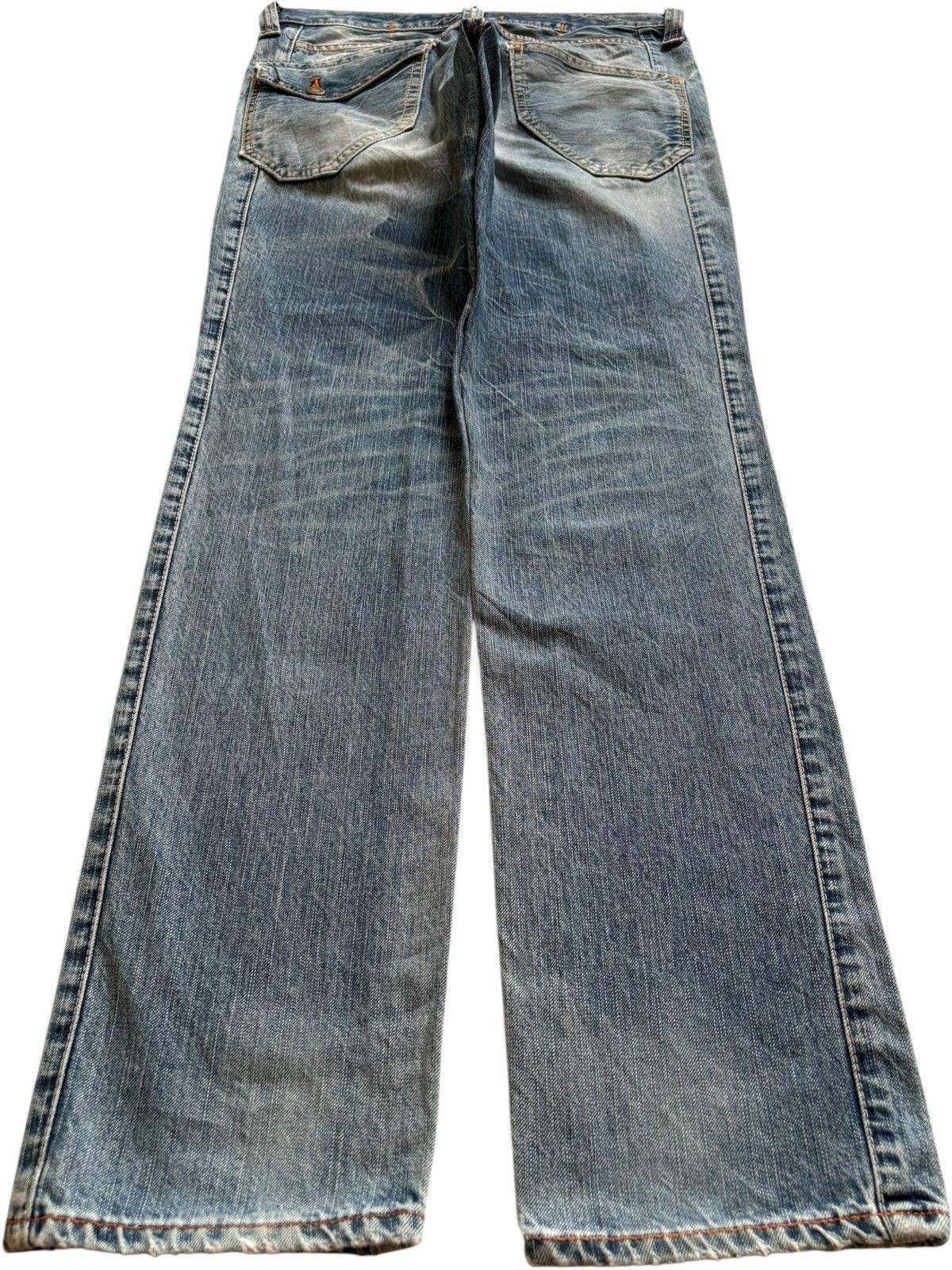 Japanese Brand Vintage Japanese Brand Mud Wash Distressed Ripped Jeans Size US 32 / EU 48 - 2 Thumbnail