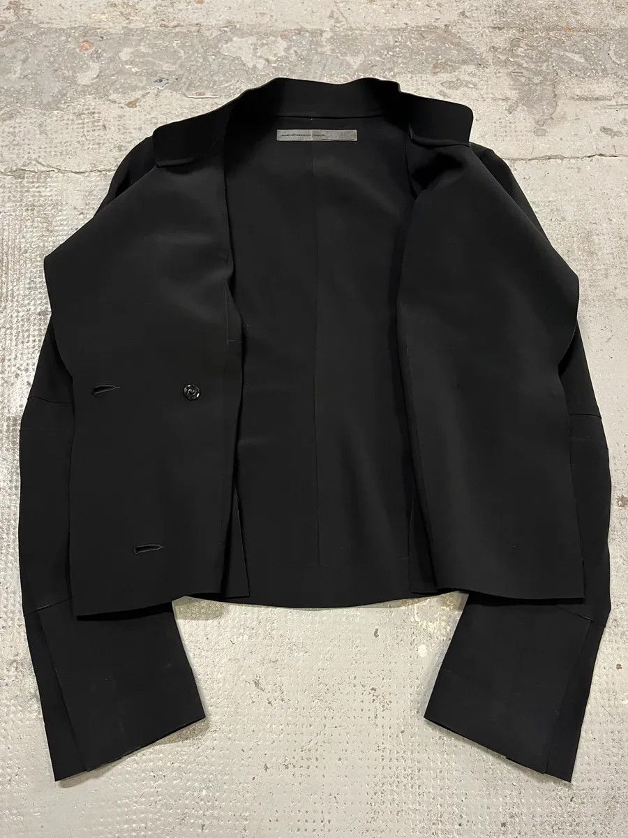 Marithe + Francois Girbaud 1990s Marithé + François Girbaud Oversized Collar Black Blazer Size S / US 4 / IT 40 - 8 Thumbnail