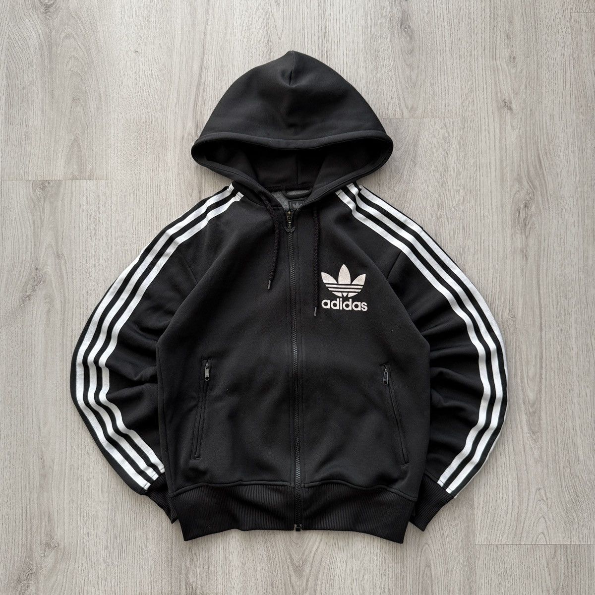 Vintage Adidas Originals OG Black Track Top Jacket Hoodie