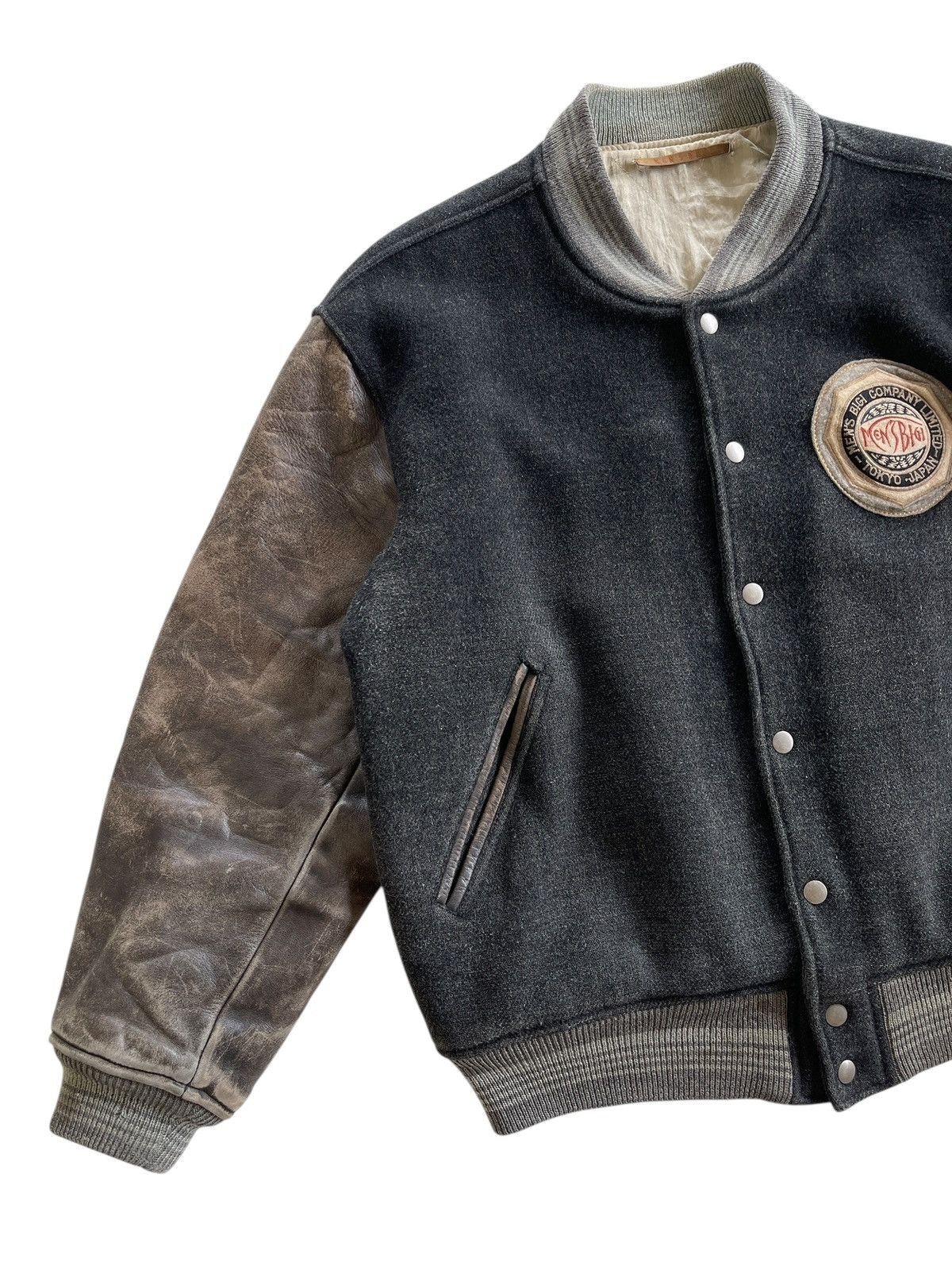 BIGI Mens Bigi Distressed Varsity Jacket Size US L / EU 52-54 / 3 - 6 Thumbnail