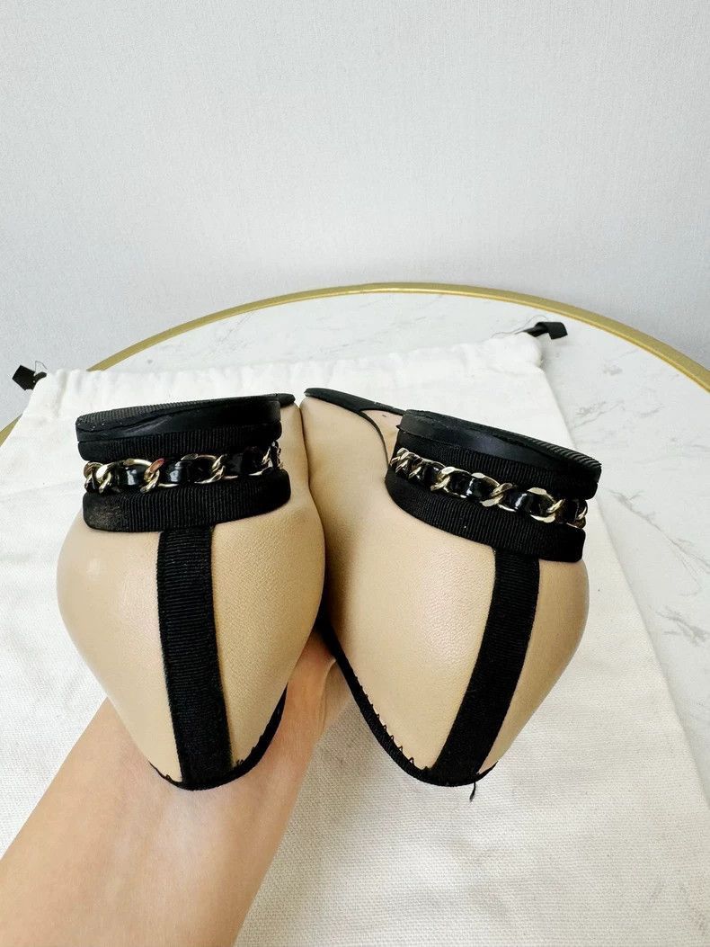 Chanel Chanel Flats with Black Cap Toe Design -2505 Size US 6 / IT 36 - 6 Thumbnail