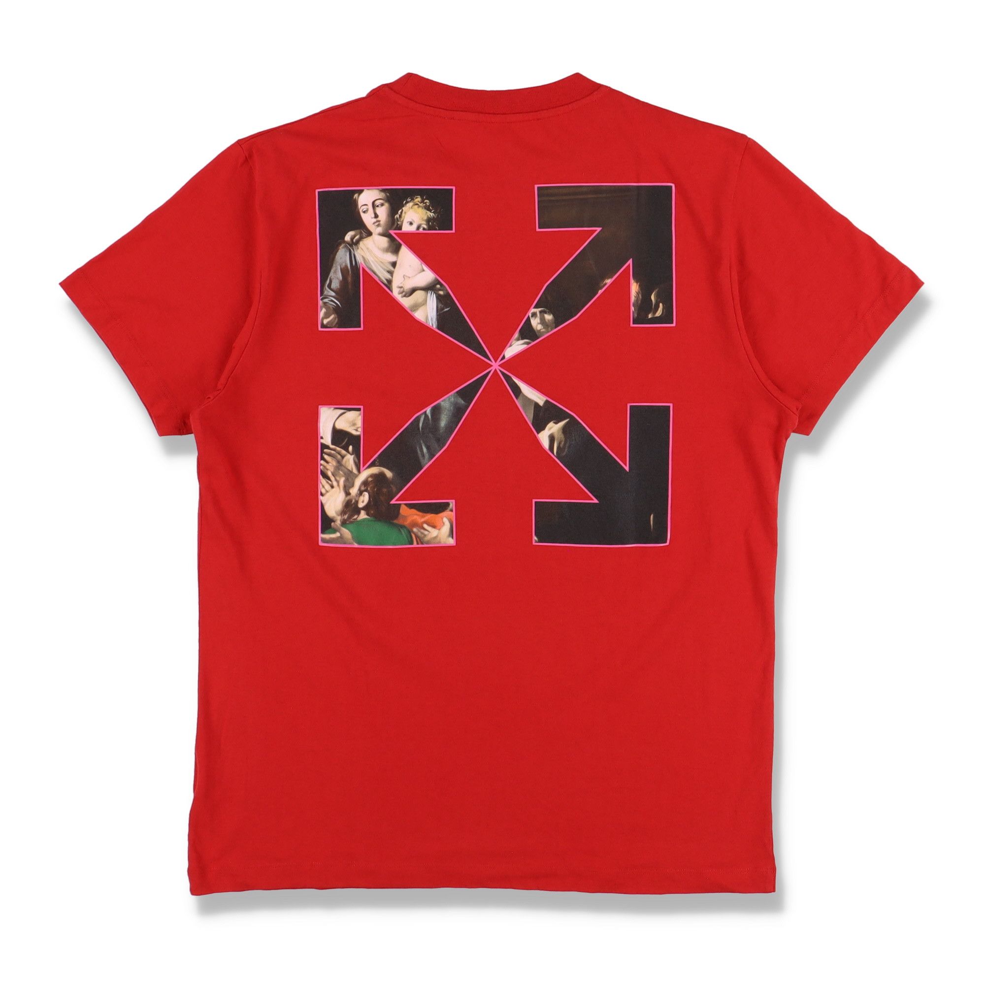 Off-White Red Sprayed Caravaggio Arrows T-Shirt Size US XL / EU 56 / 4 - 8 Thumbnail