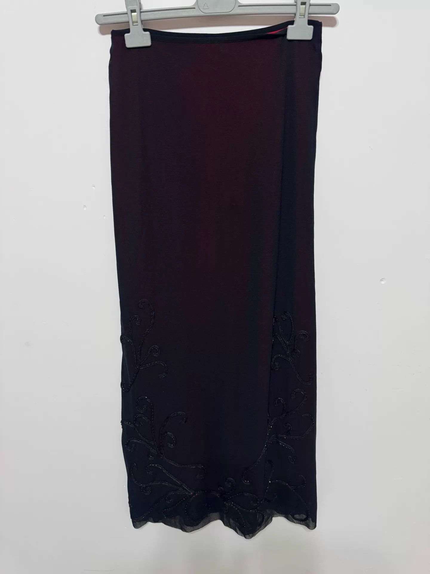 Vivienne Tam Vivienne Tam Vintage Beaded Embossed Tulle Skirt Size 0 Size 25" / US 0 / IT 36 - 1 Thumbnail