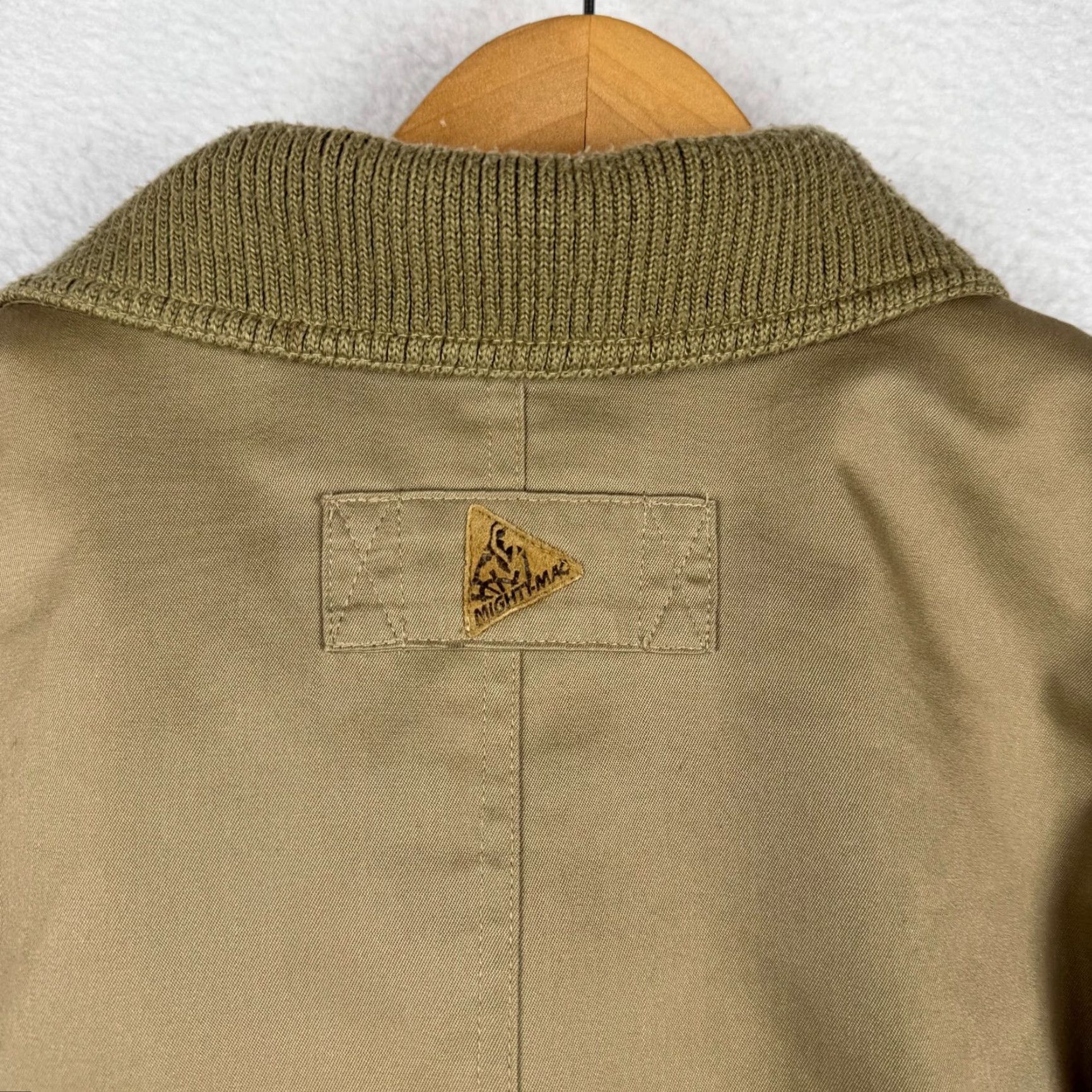 Vintage VINTAGE Mighty Mac Mens Large Brown Flannel Lined Work Wear Jacket Coat Bomber Size US L / EU 52-54 / 3 - 6 Thumbnail