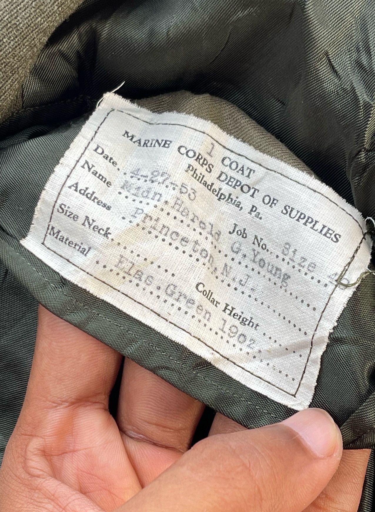 Vintage 🔥Vintage 1953s WW2 USMC Marine Corps Military Coat/Jacket Size US S / EU 44-46 / 1 - 13 Thumbnail