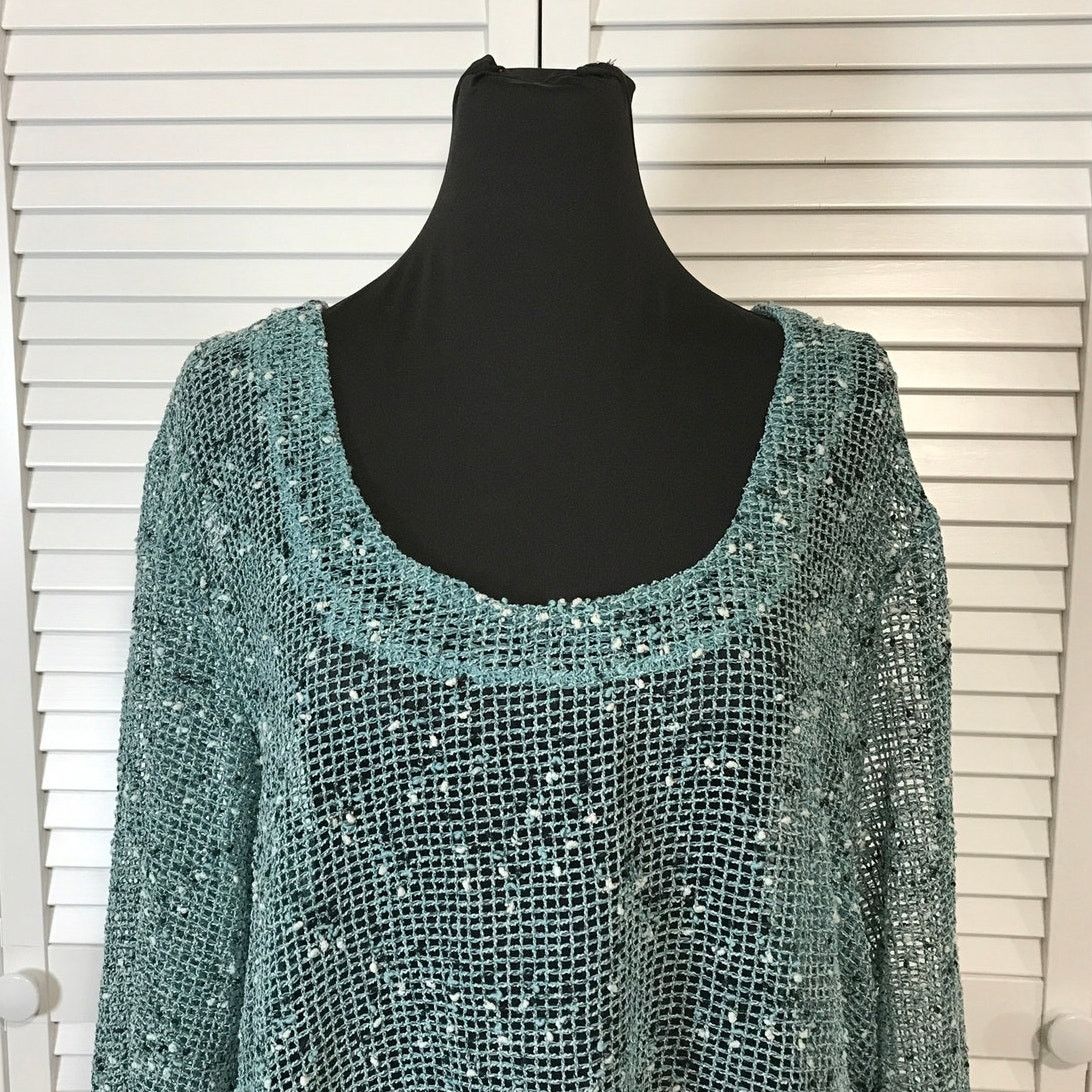 Blair NWOT Blair Boho Royal Blue Mesh Flowy Oversized Tunic XL Size XL / US 12-14 / IT 48-50 - 4 Thumbnail