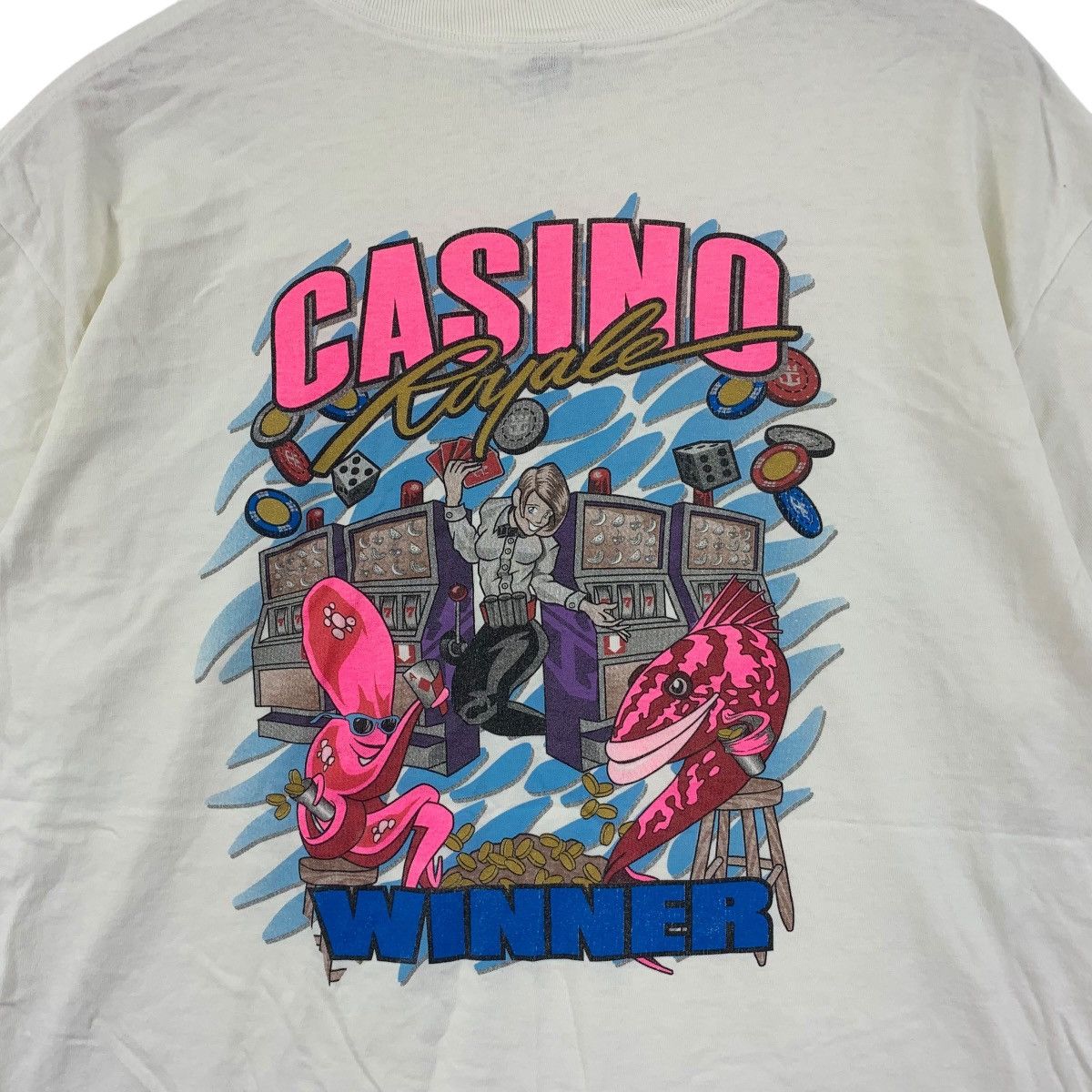 Vintage Vintage ROYAL CARIBBEAN CASINO Winner Artwork Tee Shirt Size US L / EU 52-54 / 3 - 6 Thumbnail