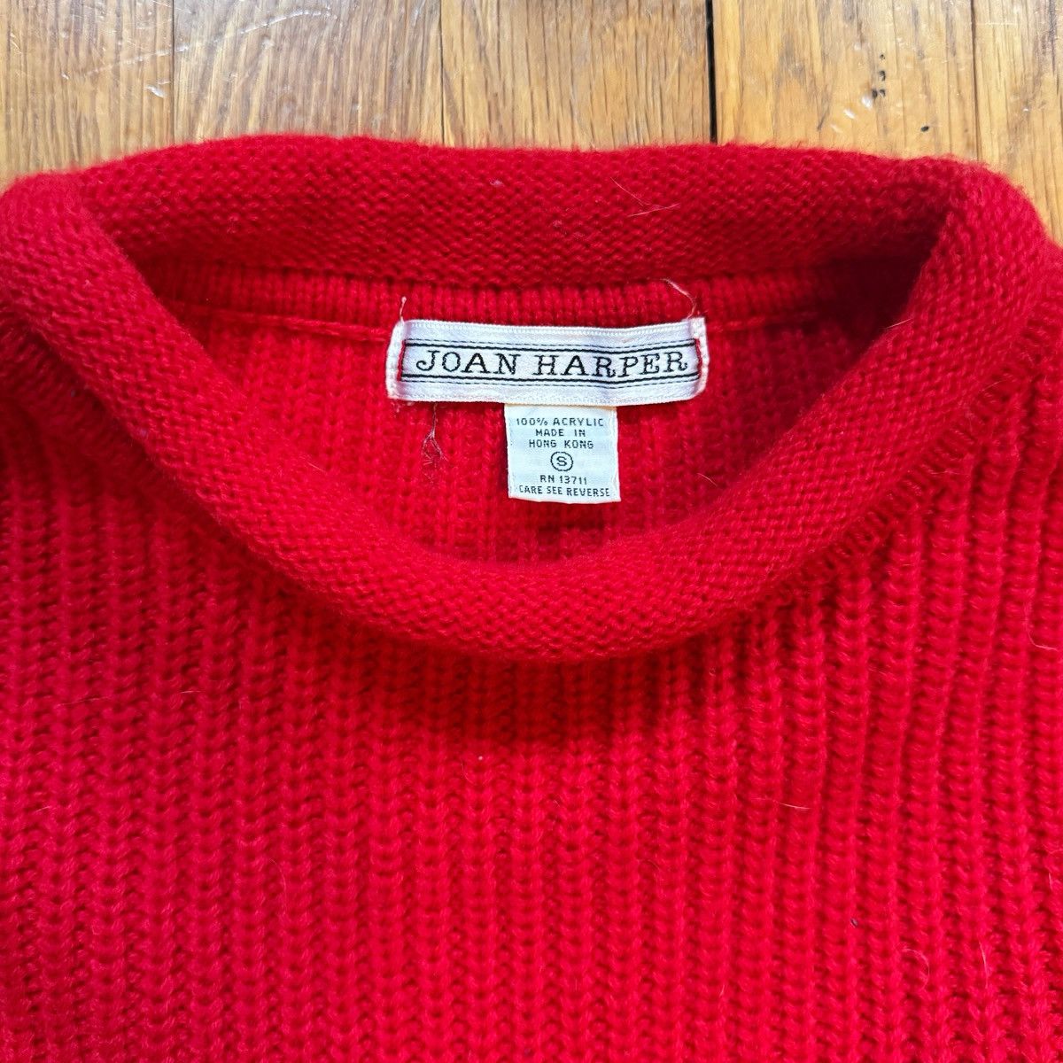 Joan Rivers Vintage Joan Harper Chunky Ribbed Roll-neck Pocket Sweater Size S / US 4 / IT 40 - 3 Thumbnail