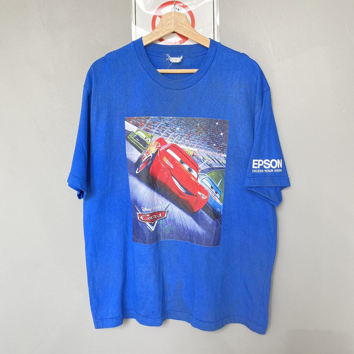 Disney Thrashed Vintage 2006 Cars Pixar Movie Promo ERD GRUNGE TEE Size US XL / EU 56 / 4 - 1 Thumbnail