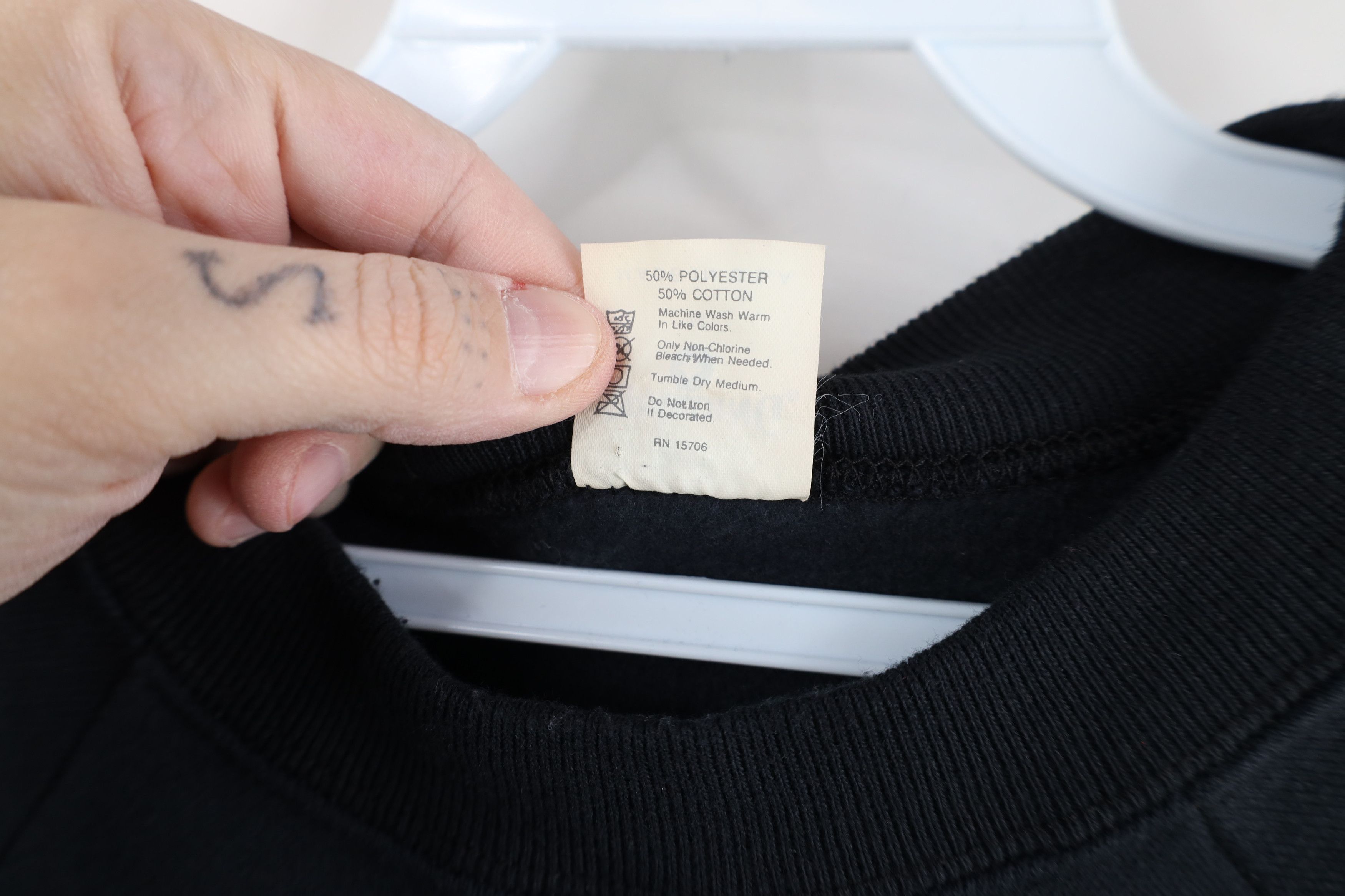 Vintage Vintage 80s 90s Spalding Crewneck Sweatshirt Black USA Size M / US 6-8 / IT 42-44 - 6 Thumbnail
