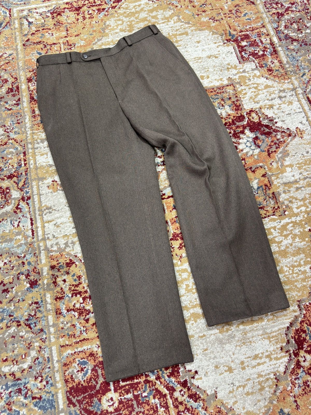 Japanese Brand 1980s Wool Suit Pants Baggy Trousers Blend Balenciaga Rick Size US 33 - 1 Thumbnail