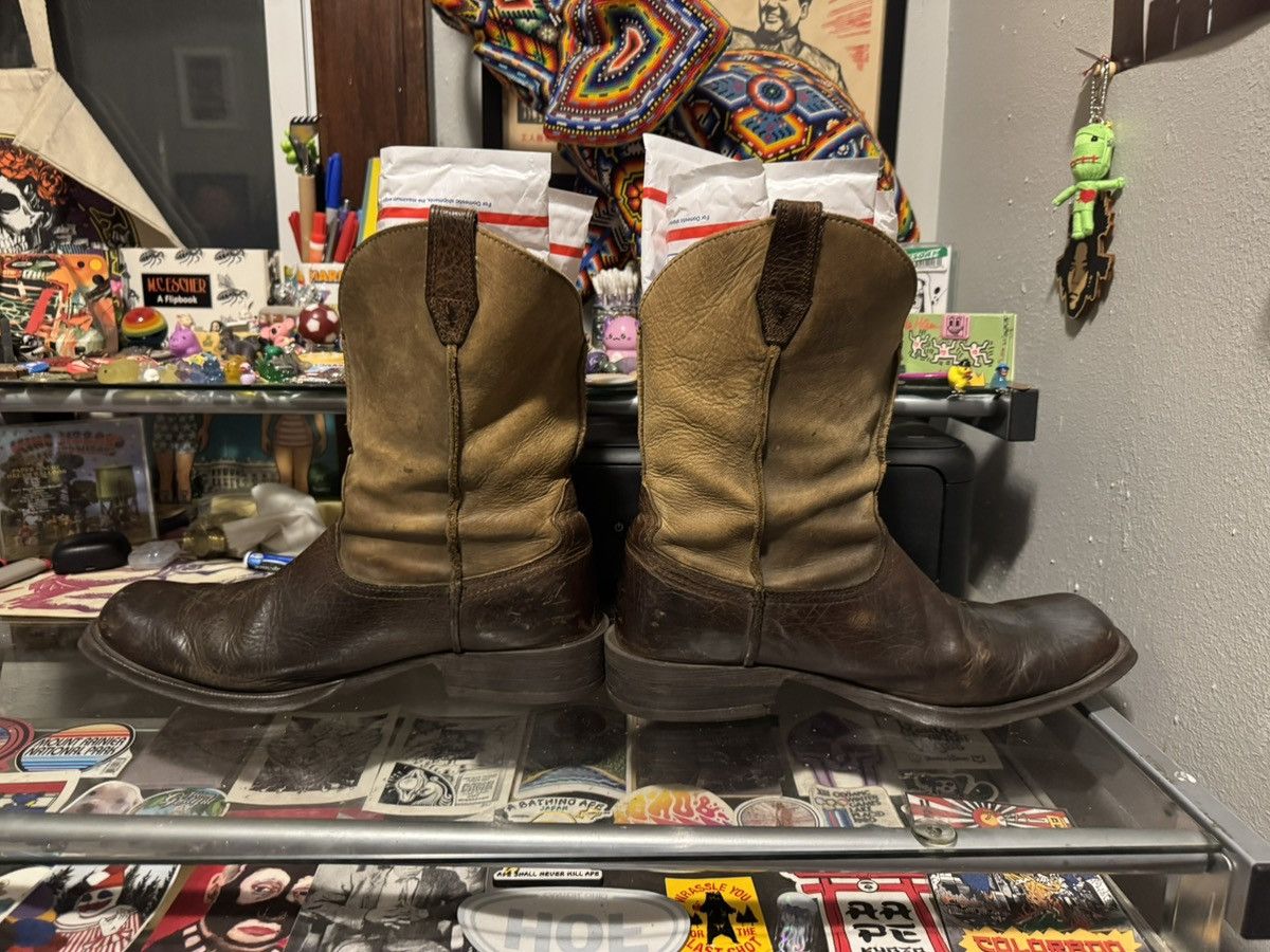Ariat Ariat Two Tone Brown Soft Leather Cowboy Boots Sz 13 EE Size US 13 / EU 46 - 3 Thumbnail