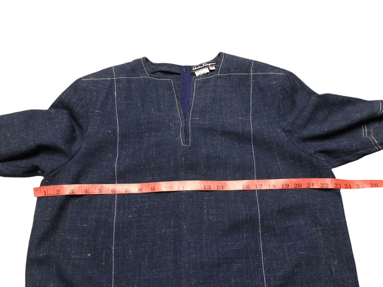 Salvatore Ferragamo × Vintage Vintage Salvatore Ferragamo Wool Dress Short Sleeve Size XL / US 12-14 / IT 48-50 - 15 Thumbnail