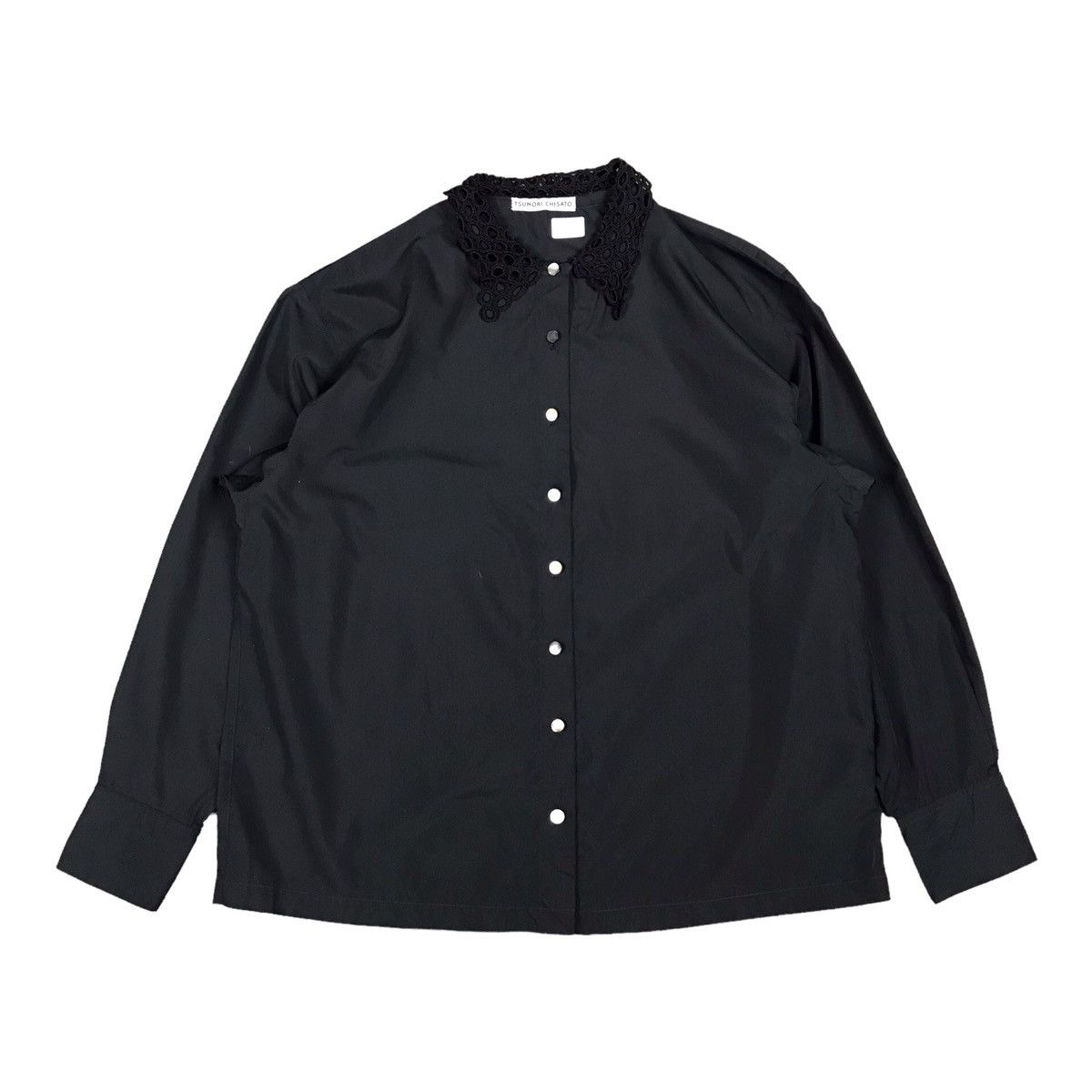 Issey Miyake TSUMORI CHISATO BY ISSEY MIYAKE BUTTON UP BLACK SHIRT Size M / US 6-8 / IT 42-44 - 1 Thumbnail