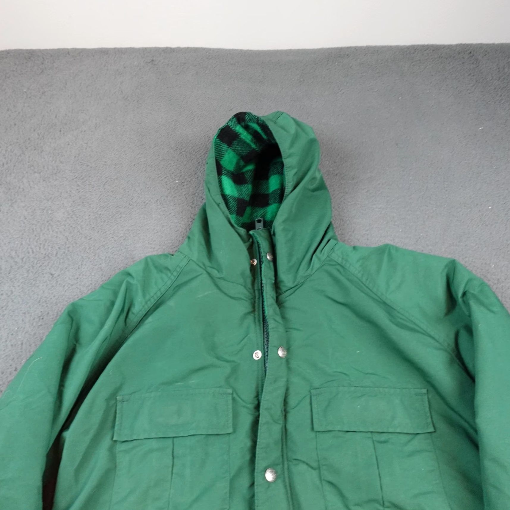 Vintage VINTAGE L.L. Bean Baxter State Parka Coat Mens M Green Wool Lined USA 80s Parka Wool Lined Hooded Zipper Pockets Size US M / EU 48-50 / 2 - 4 Thumbnail