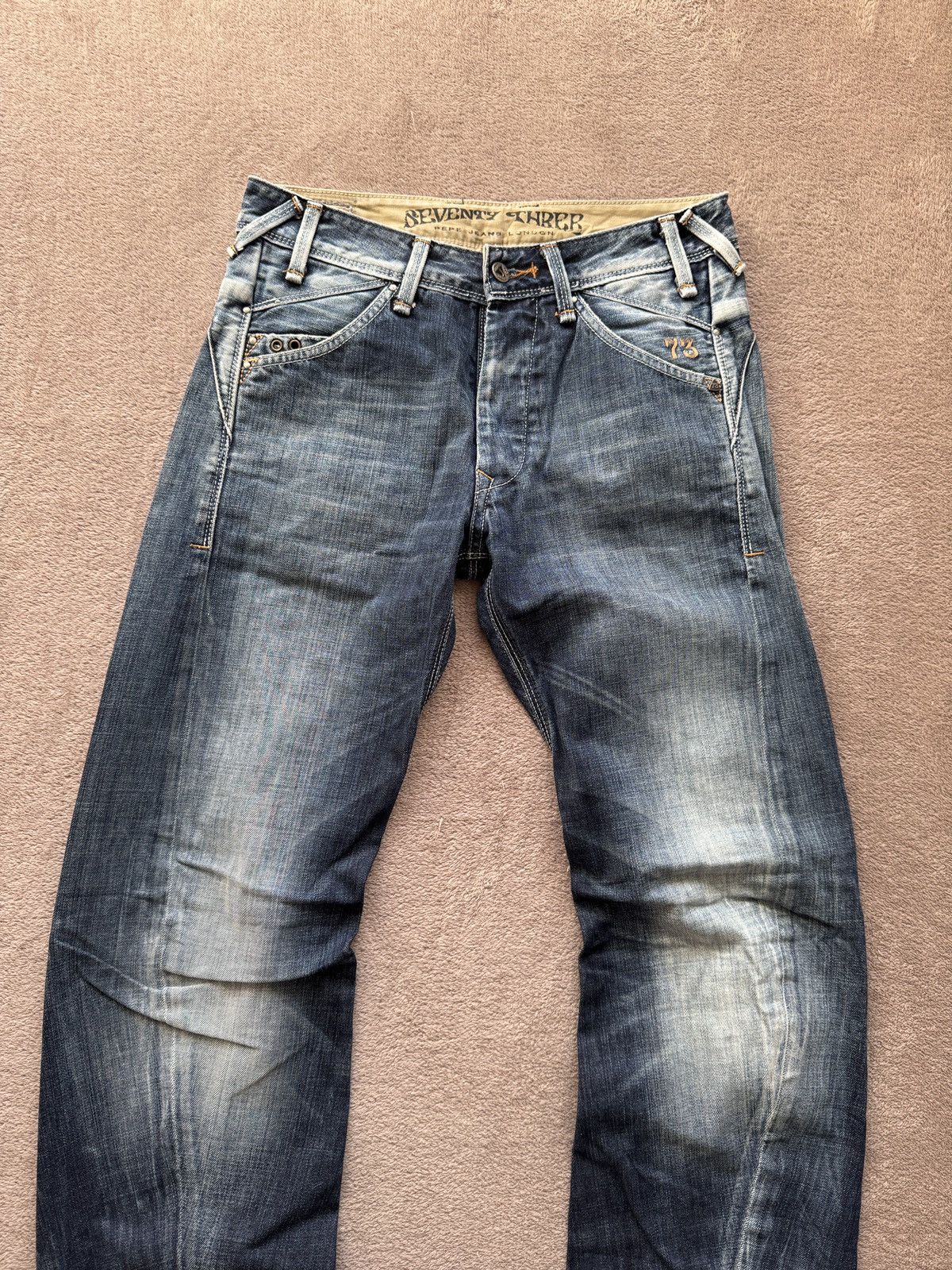 Le Grande Bleu (L.G.B.) Y2K Straight Mudwash distressed Jeans Y/Project if6was9 vibe Size US 28 / EU 44 - 3 Thumbnail