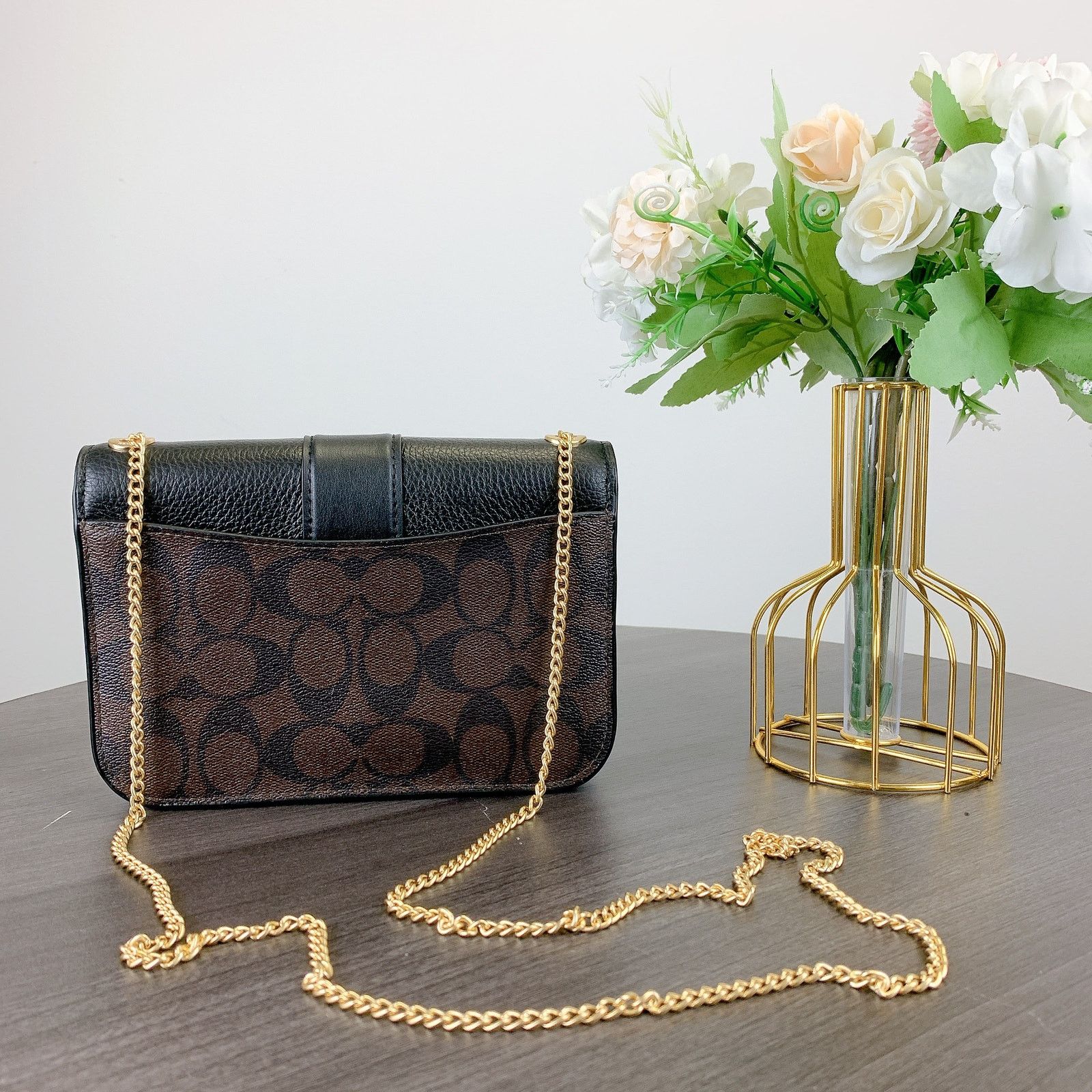 Coach Coach 7287 Georgie Crossbody In Signature In Brown Black Size ONE SIZE - 4 Thumbnail