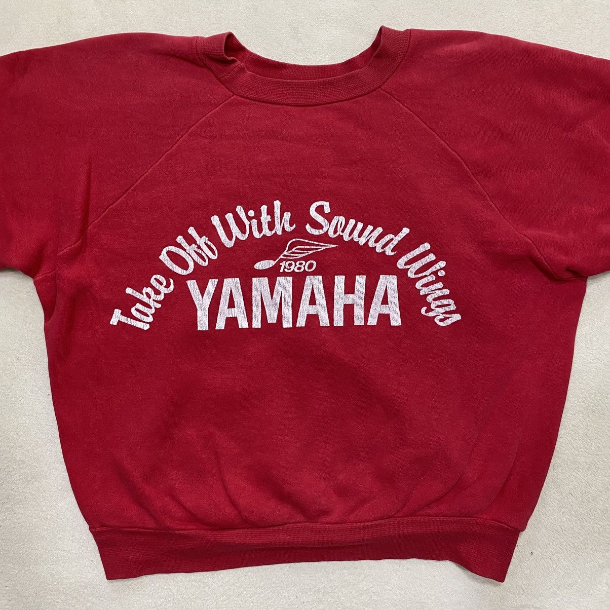 Japanese Brand × Vintage × Yamaha Vintage 1980 YAMAHA Cropped Sweatshirt Size US M / EU 48-50 / 2 - 2 Thumbnail