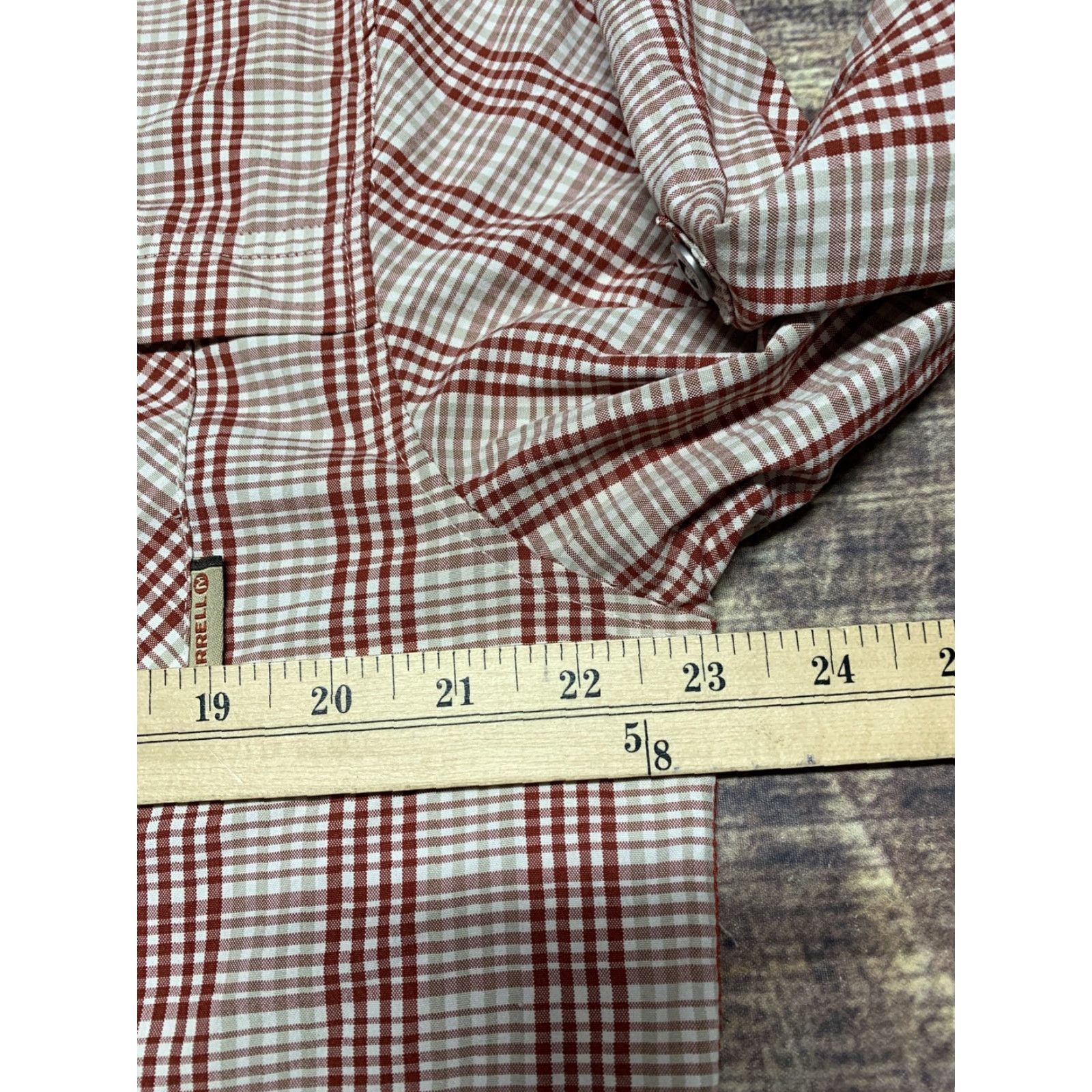Merrell MERRILL Shirt Men’s LARGE Long Sleeve Button Front OPTI-WICK RUST TAN PLAID EUC Size US L / EU 52-54 / 3 - 6 Thumbnail