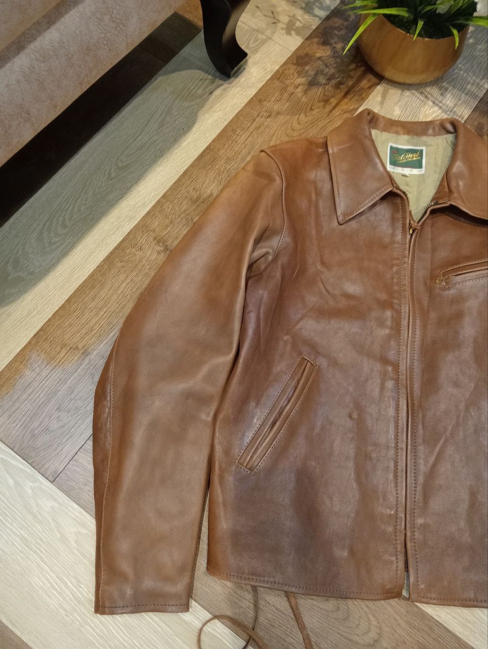 The Flat Head THE FLAT HEAD SINGLE RIDER HORSE LEATHER JACKET - SIZE 44 Size US XL / EU 56 / 4 - 6 Thumbnail