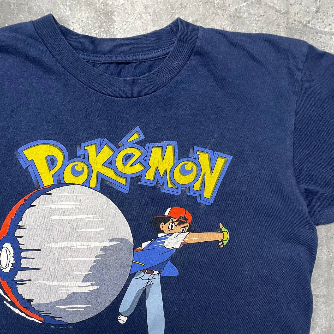 Cartoon Network × Pokemon × Vintage Vintage 1999 Pokemon Pole Ball Go T Shirt Blue Size Youth XL Size US XS / EU 42 / 0 - 6 Thumbnail