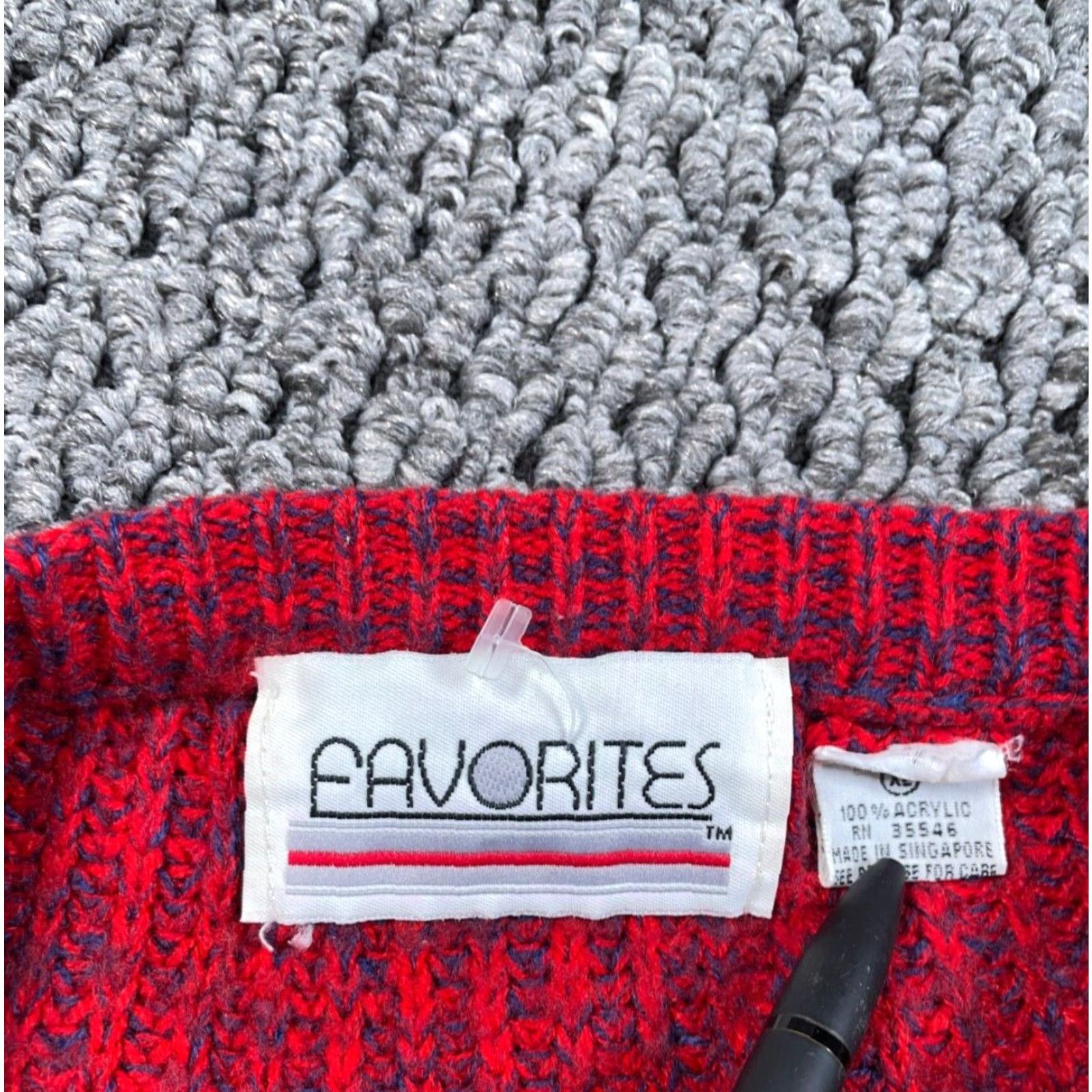 Vintage VINTAGE 80s Chunky Knit Crewneck Sweater Adult XL Red Preppy Retro Mens Size US XL / EU 56 / 4 - 3 Thumbnail