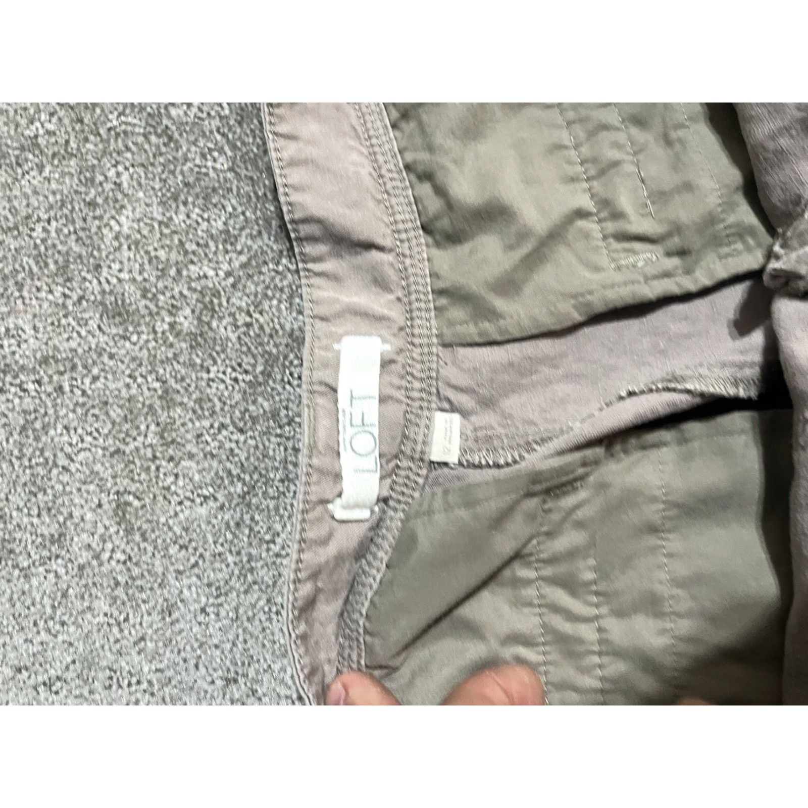 Ann Taylor VINTAGE Ann Taylor Loft Pants Womens Size 12 Ankle Linen Lyocell Gray Casual Travel Size 34" / US 12 / IT 48 - 6 Thumbnail