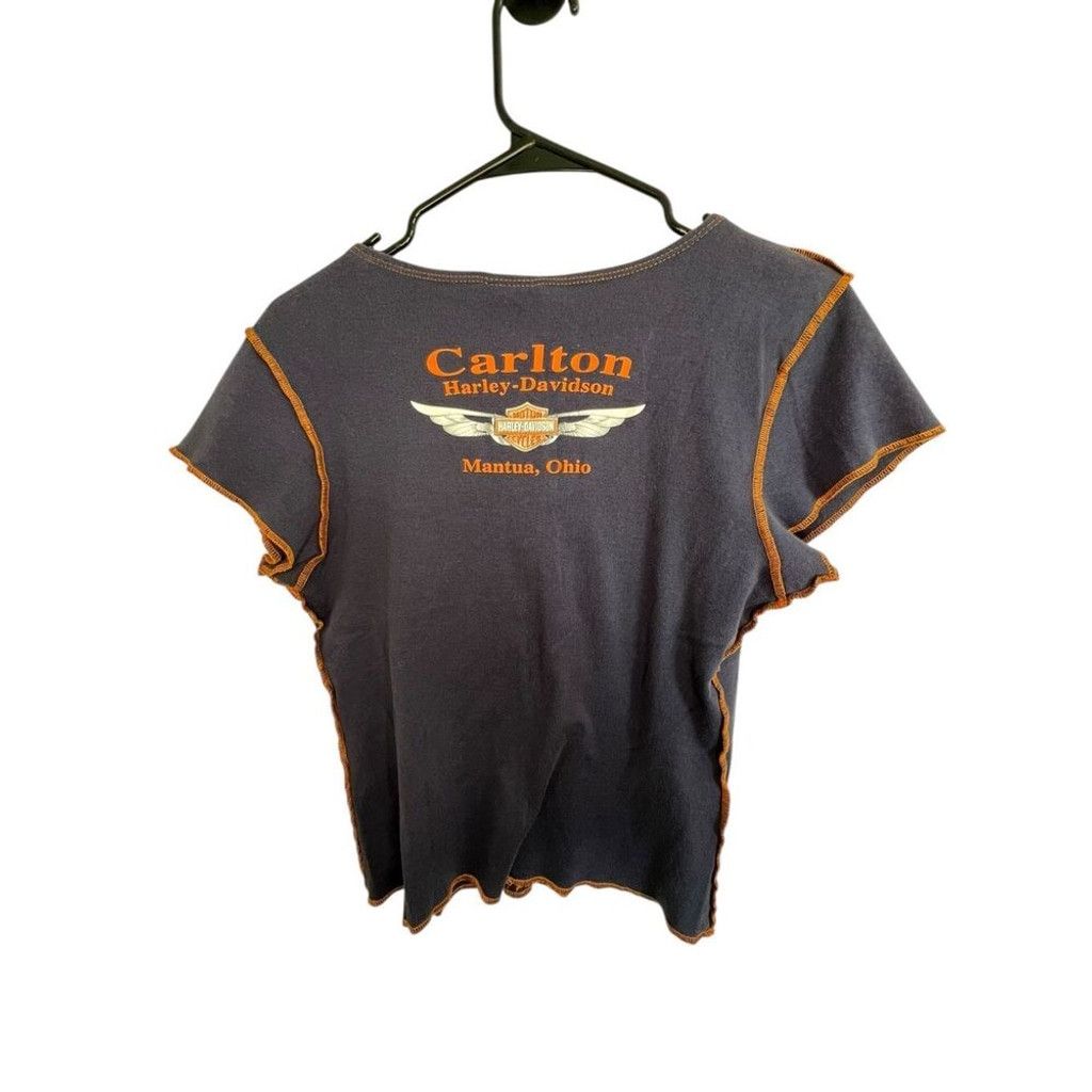 Harley Davidson Harley Davidson Short Sleeve T-Shirt With Leather Strands Size L / US 10 / IT 46 - 4 Thumbnail