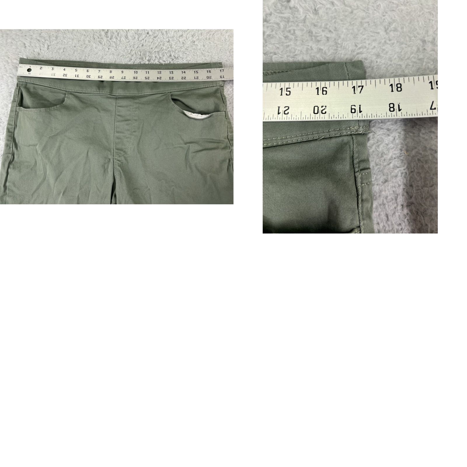 Gloria Vanderbilt Gloria Vanderbilt Pants Womens 12 Green Pull On Cotton Twill Pockets 34x24 Chino Regular Size 34" / US 12 / IT 48 - 9 Thumbnail